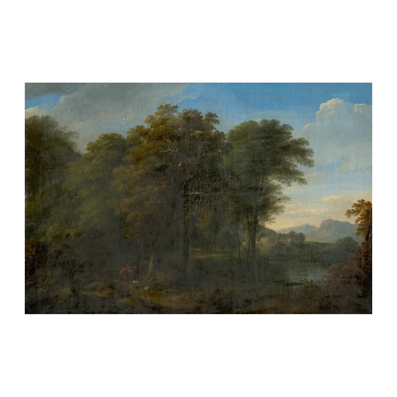 Tranquil Landscape with Figures Wall Art