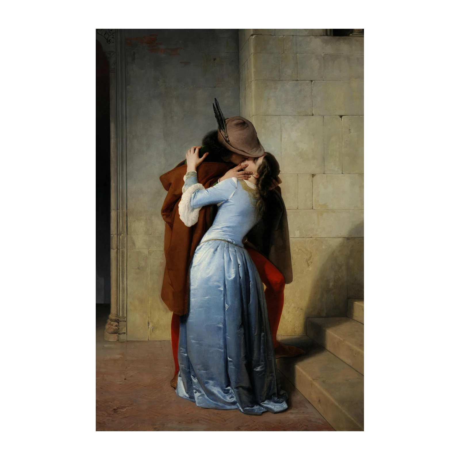 The Secret Kiss Embrace Wall Art