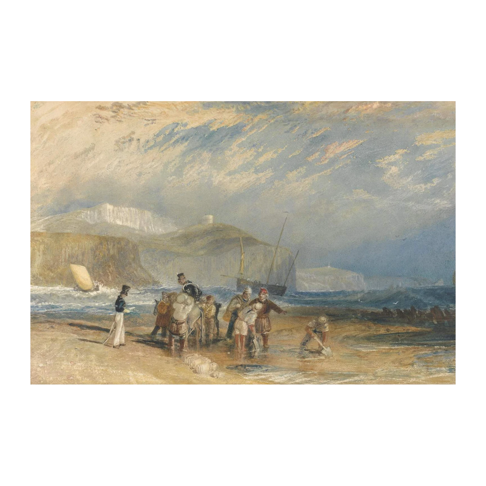 Romantic Coastal Scene Beach Art Wall Art