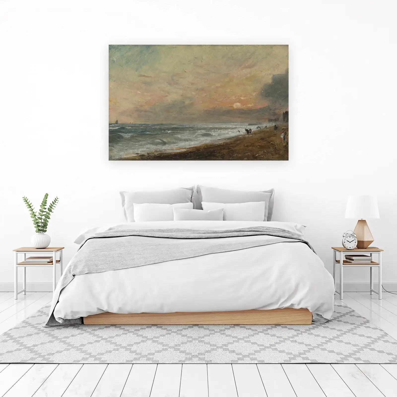 Atmospheric Beach Sunset Seascape Wall Art