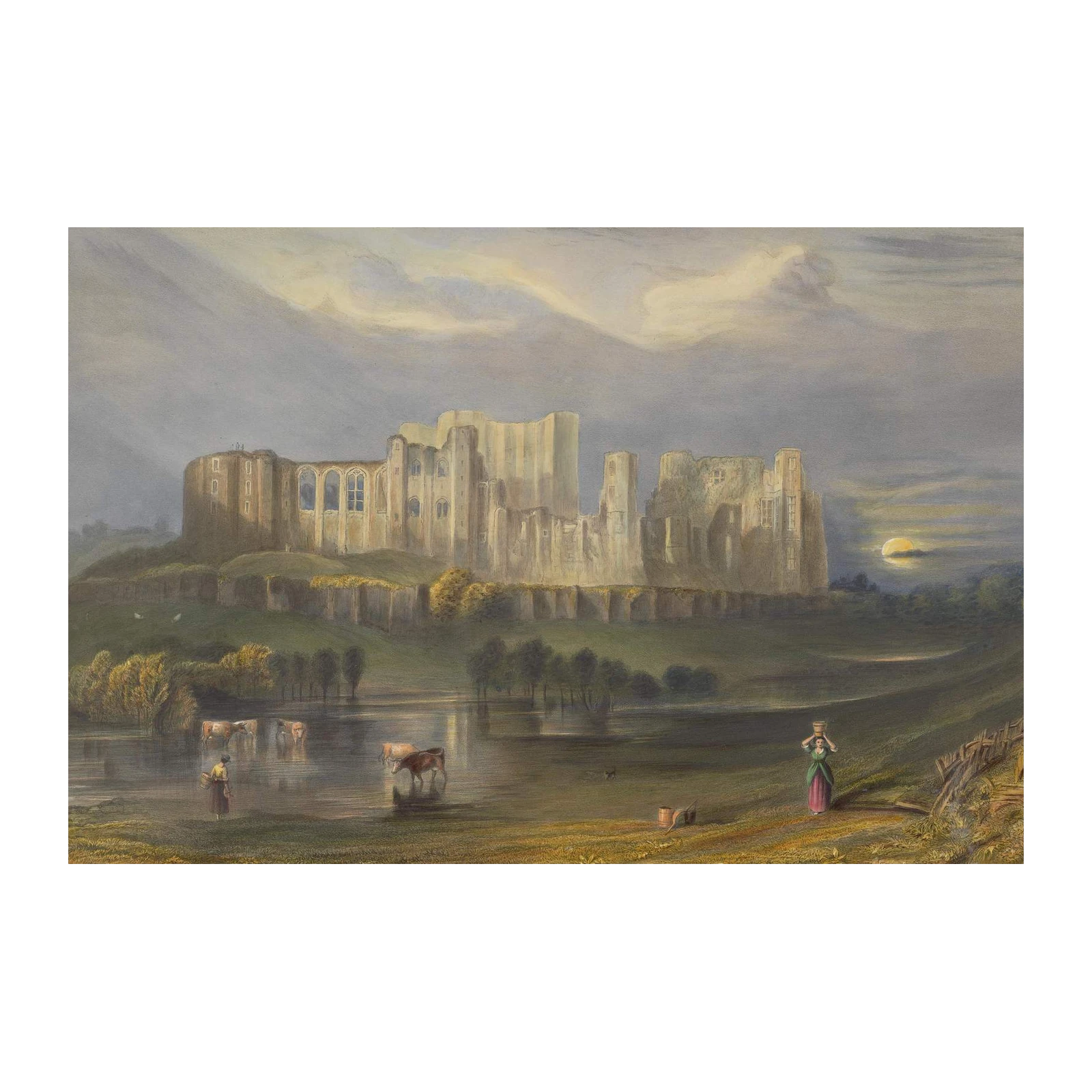 Historic Castle Ruin Landscape Wall Art