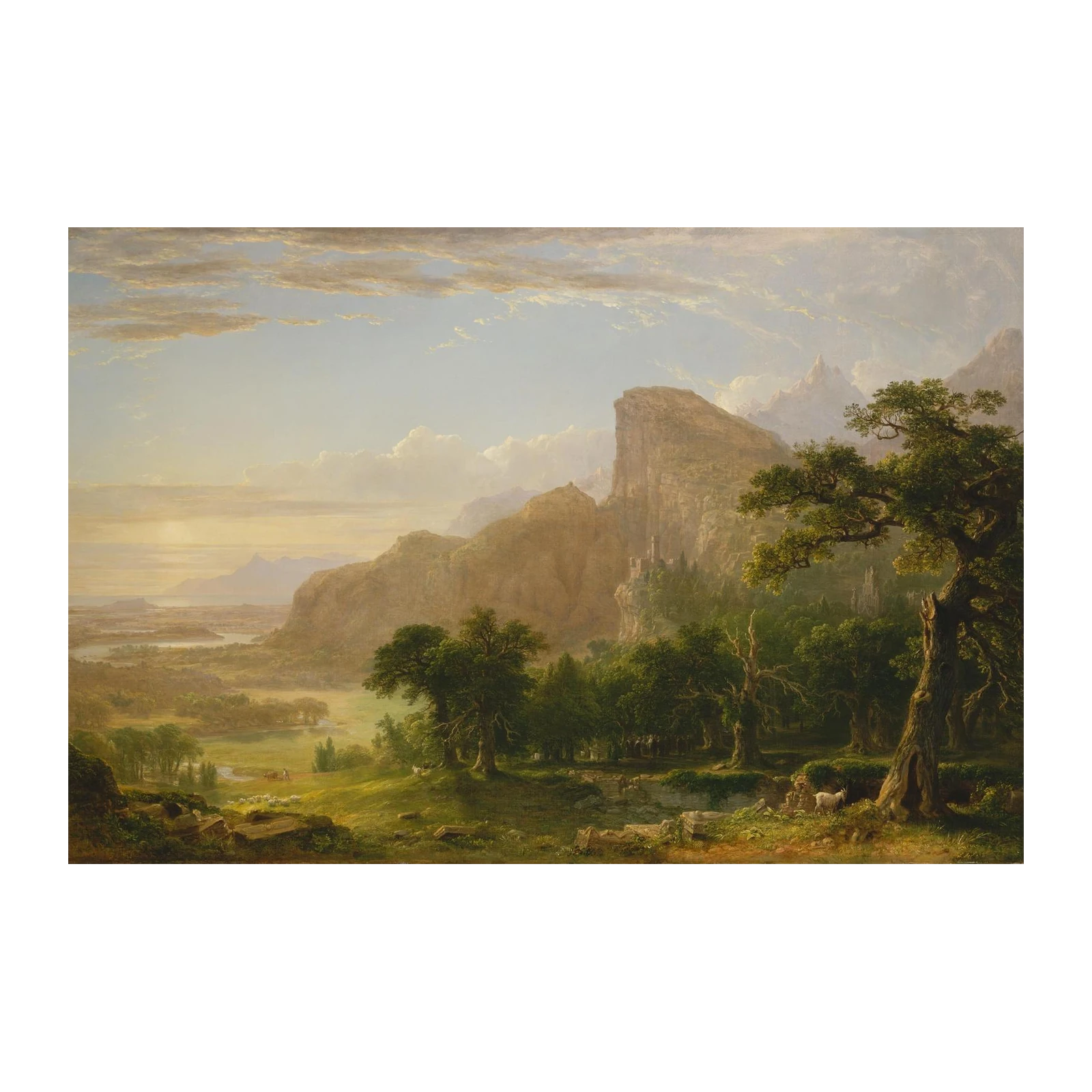 Majestic Landscape Serene Valley Wall Art