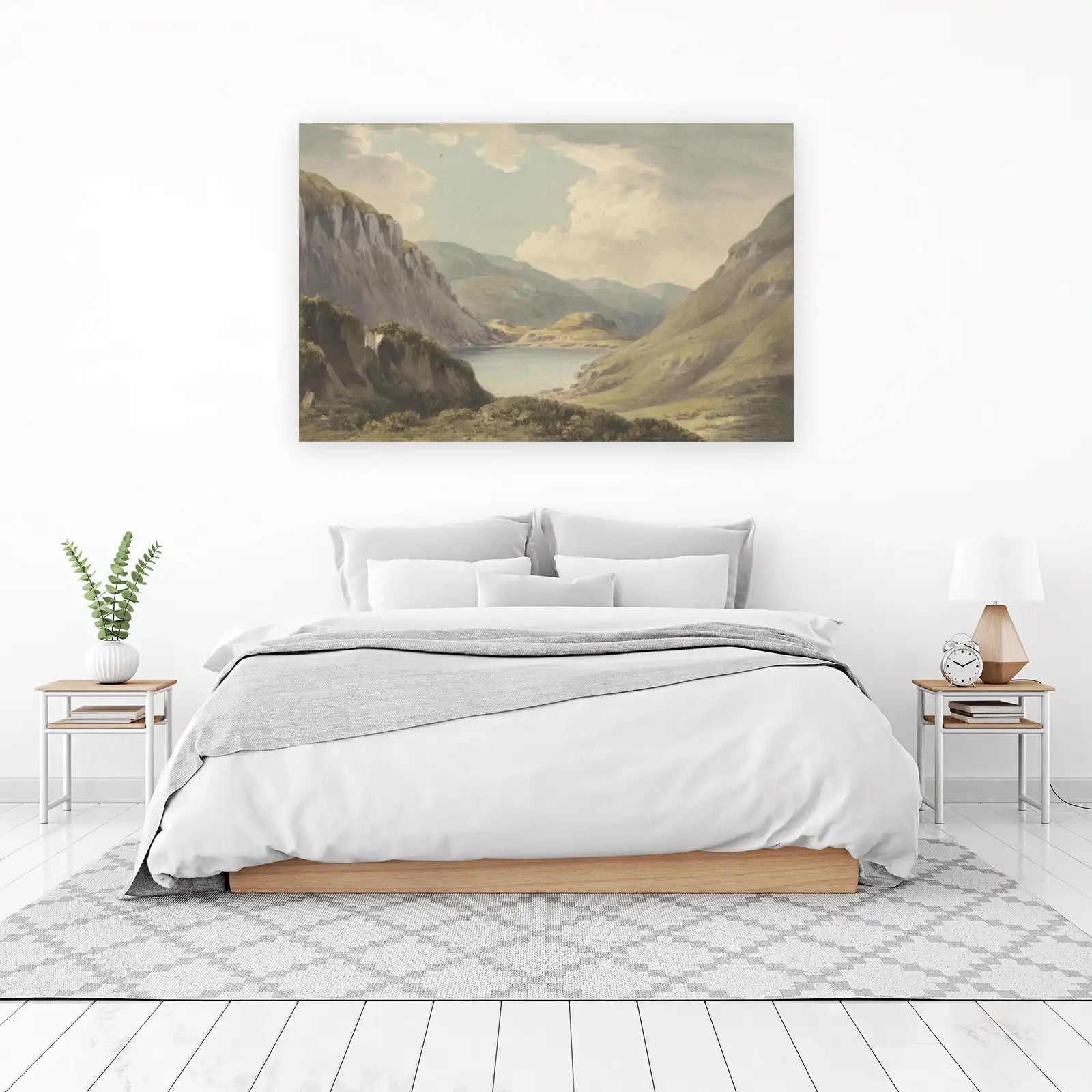 Serene Lake Landscape Art Wall Art