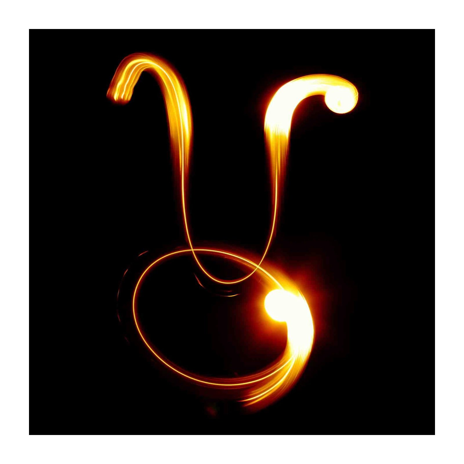 Golden Taurus Zodiac Light Painting Wall Art