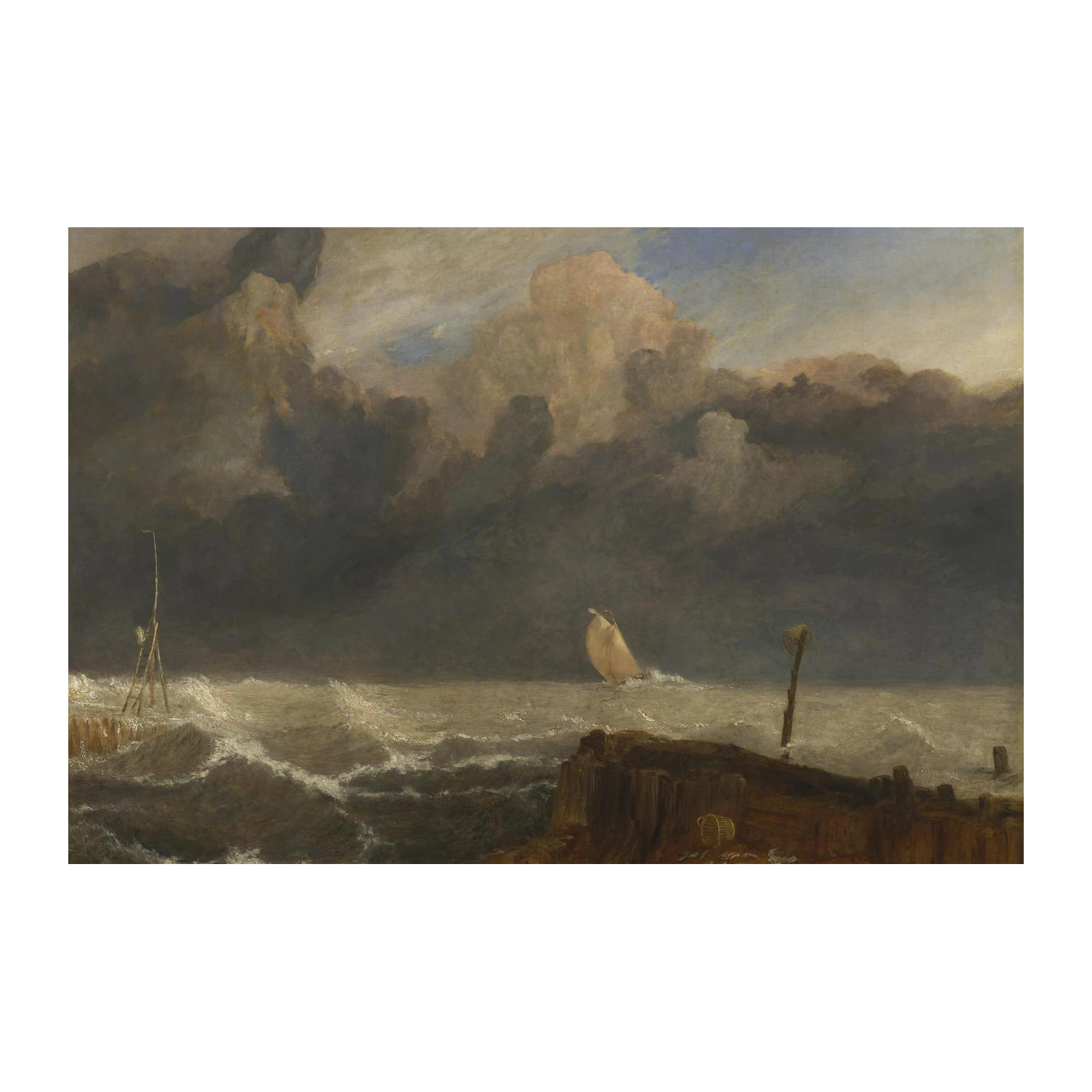 Dramatic Seascape Sailboat Wall Art