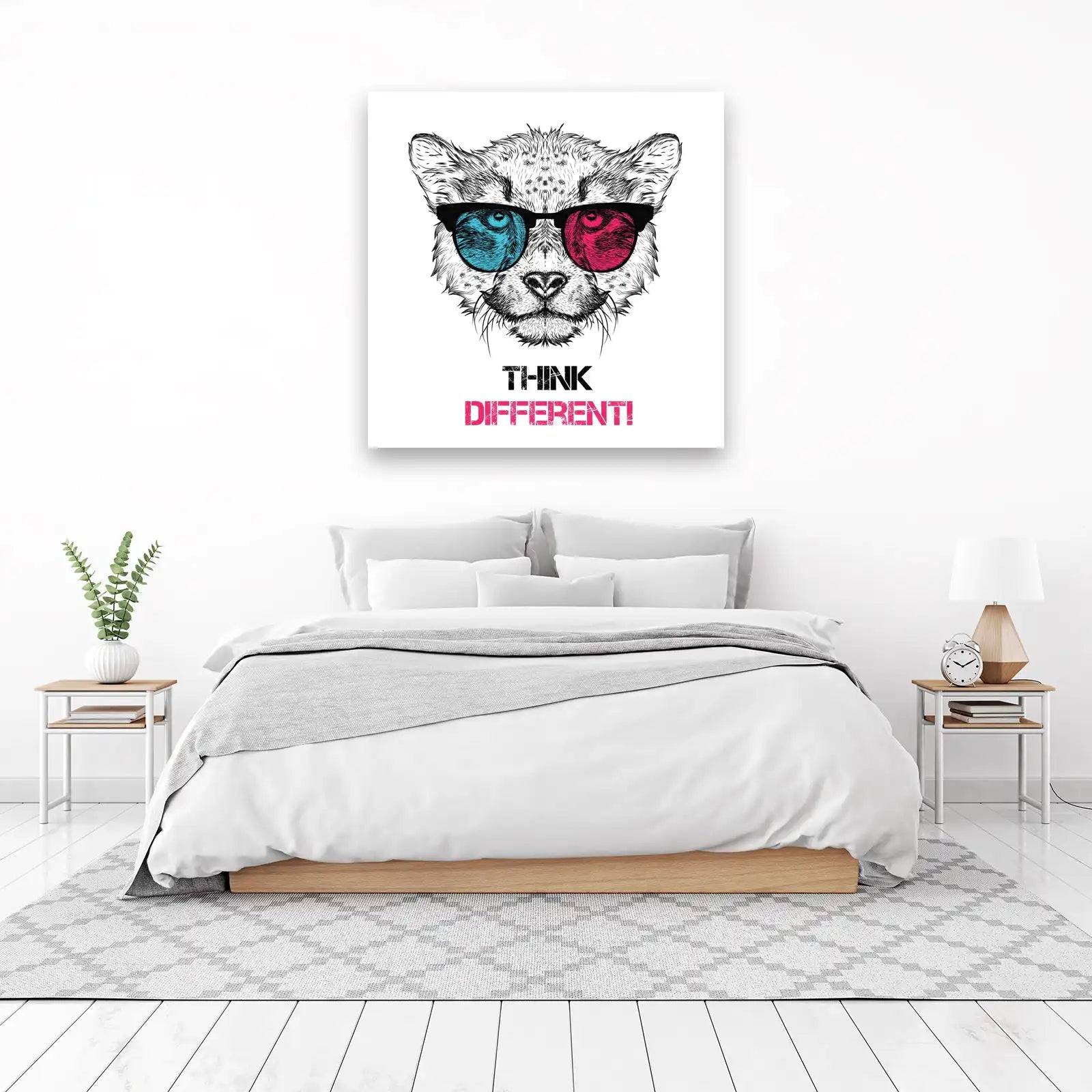 Cool Cheetah with 3D Glasses Wall Art