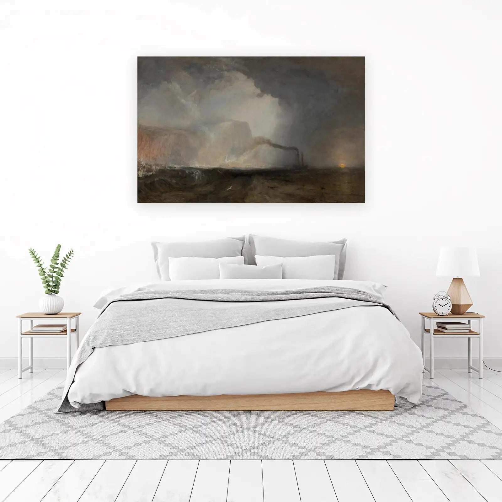 Dramatic Sea Storm Steamboat Wall Art