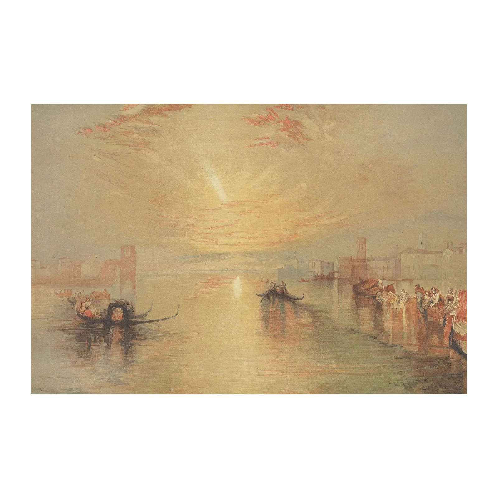 Venetian Sunset Gondola Serenity Wall Art