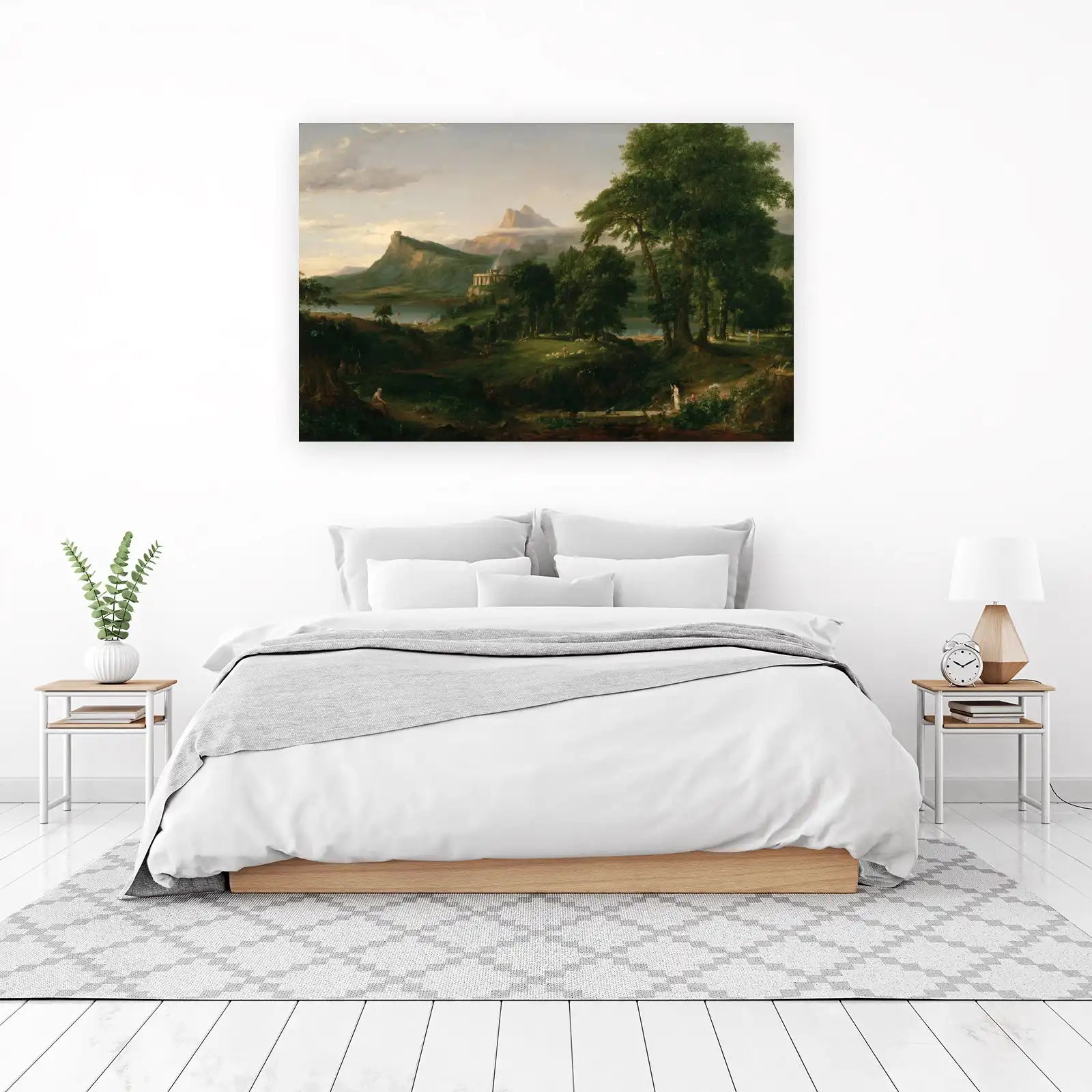 Serene Landscape with Ruins Wall Art