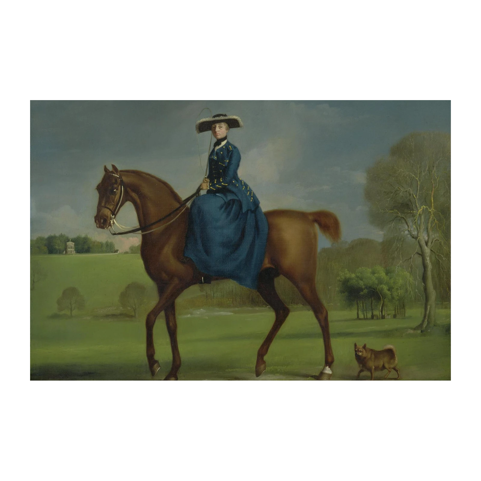 Elegant Lady on Horseback Classic Art Wall Art