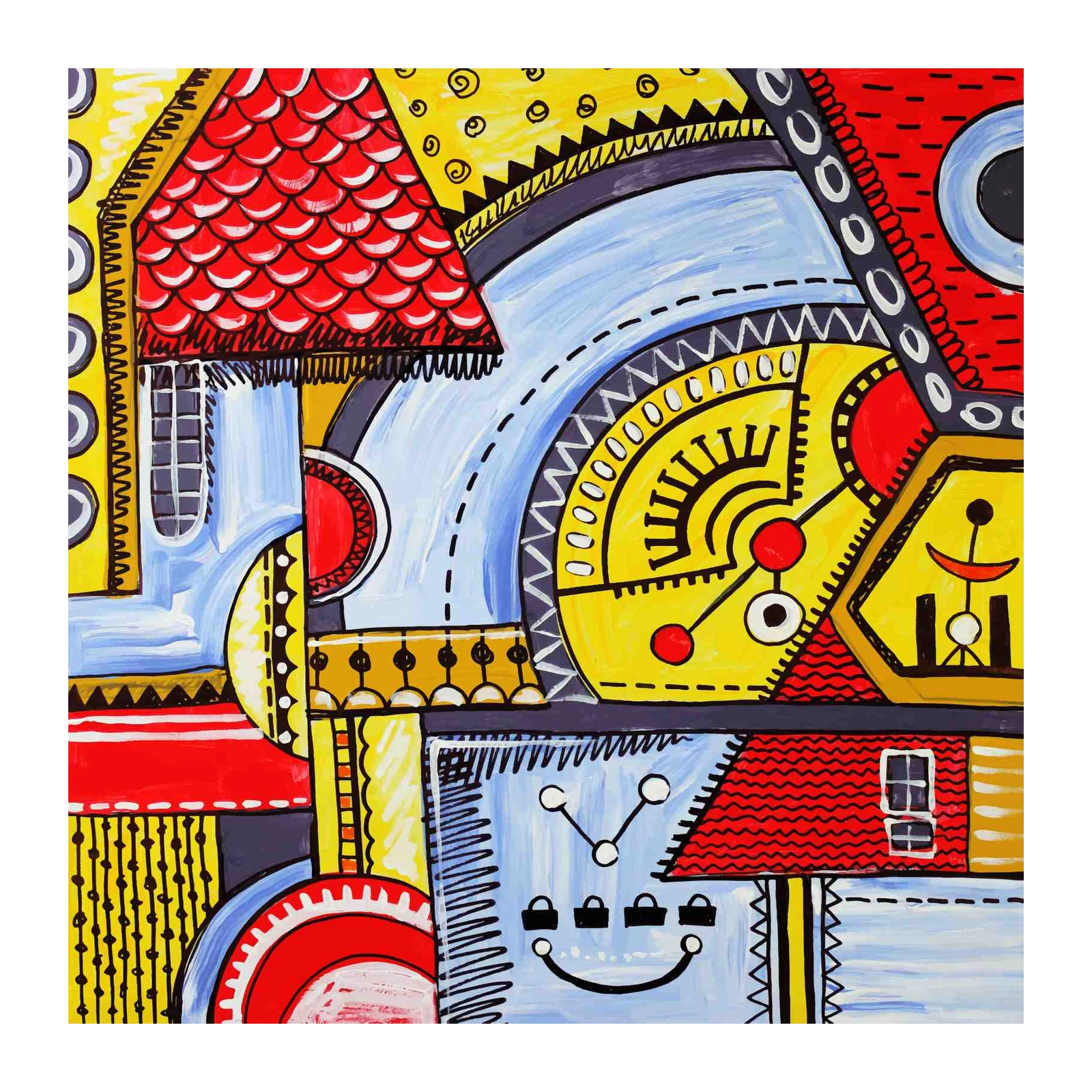 Abstract Geometric Pop Art Wall Art