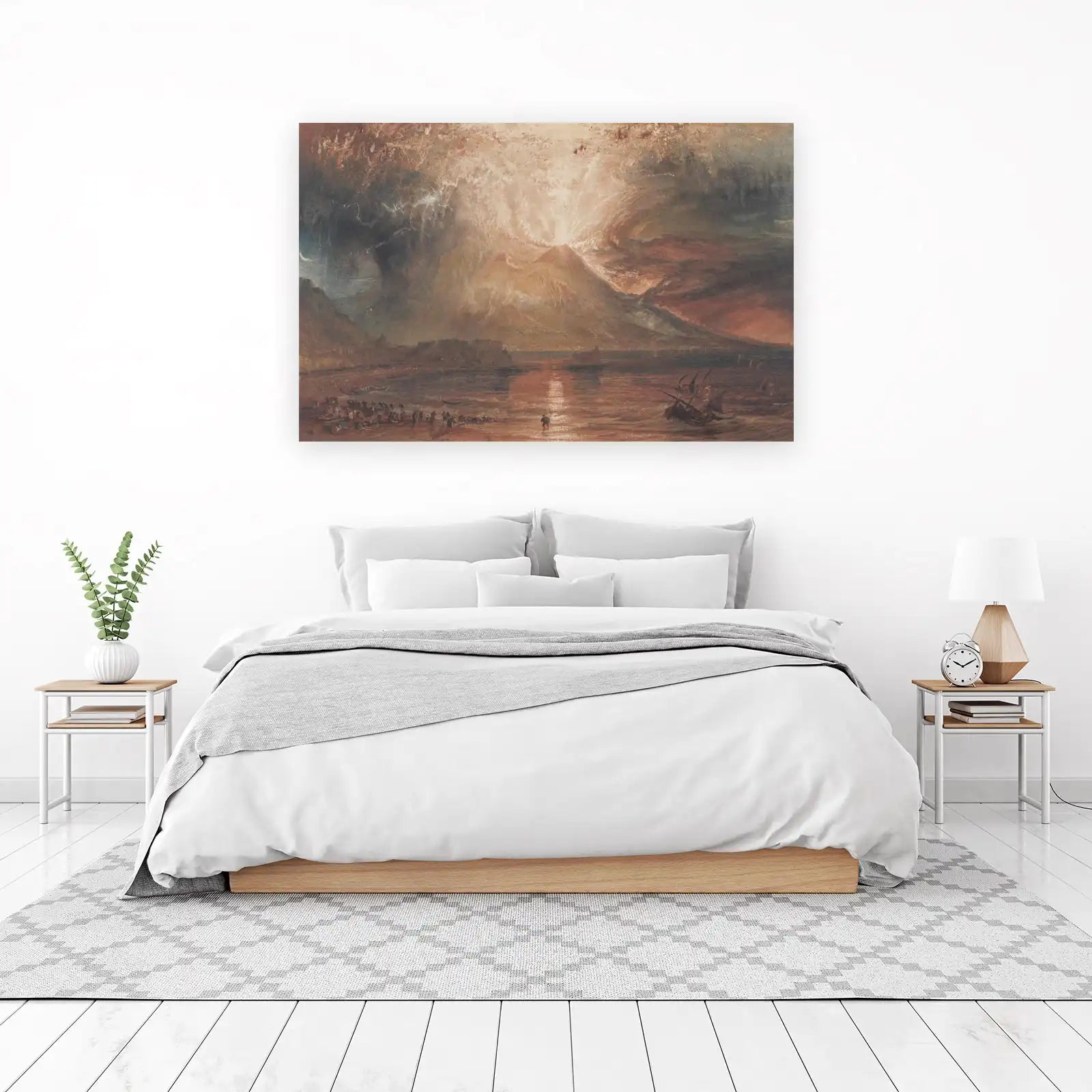 Dramatic Volcano Sunset Seascape Wall Art