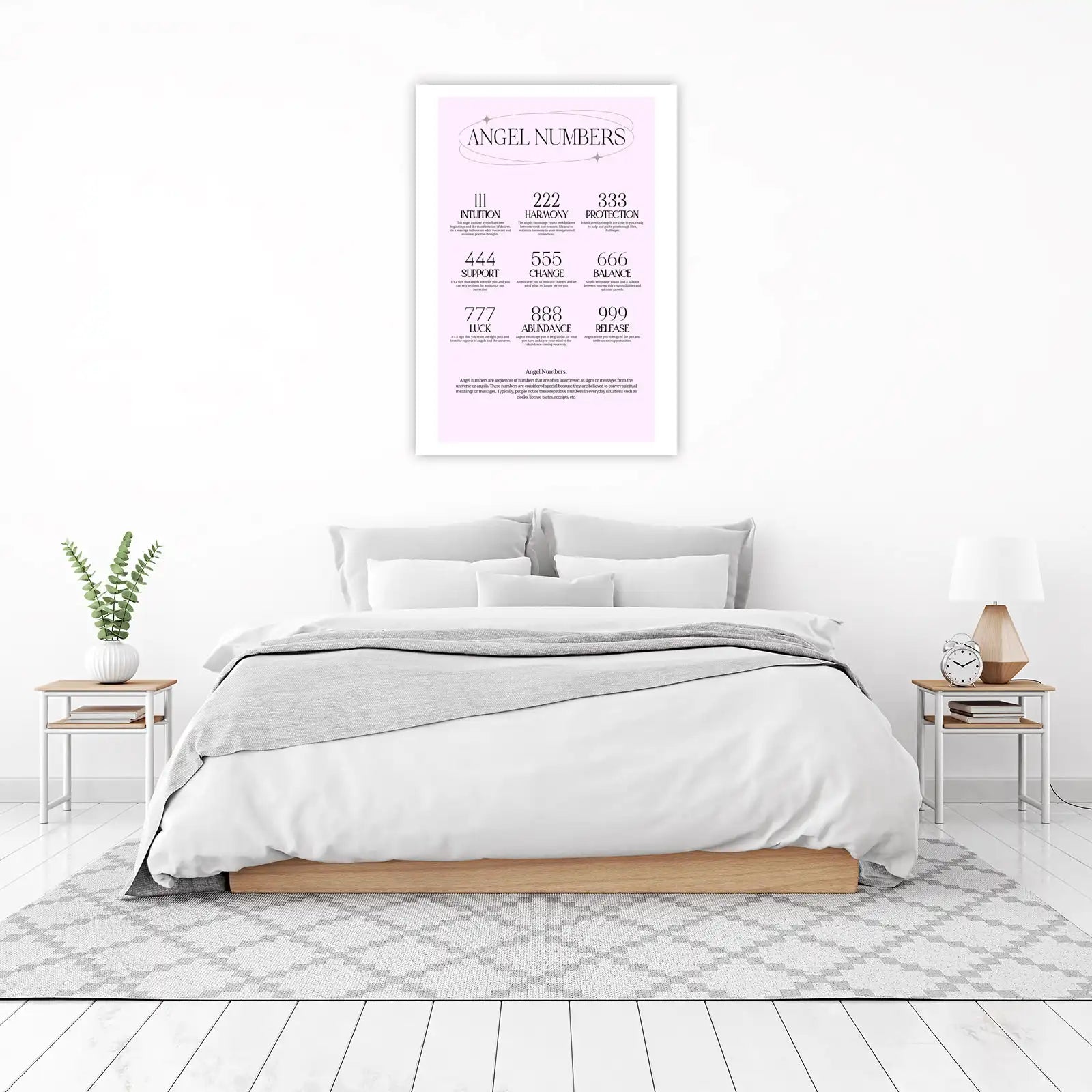 Spiritual Angel Numbers Art Wall Art