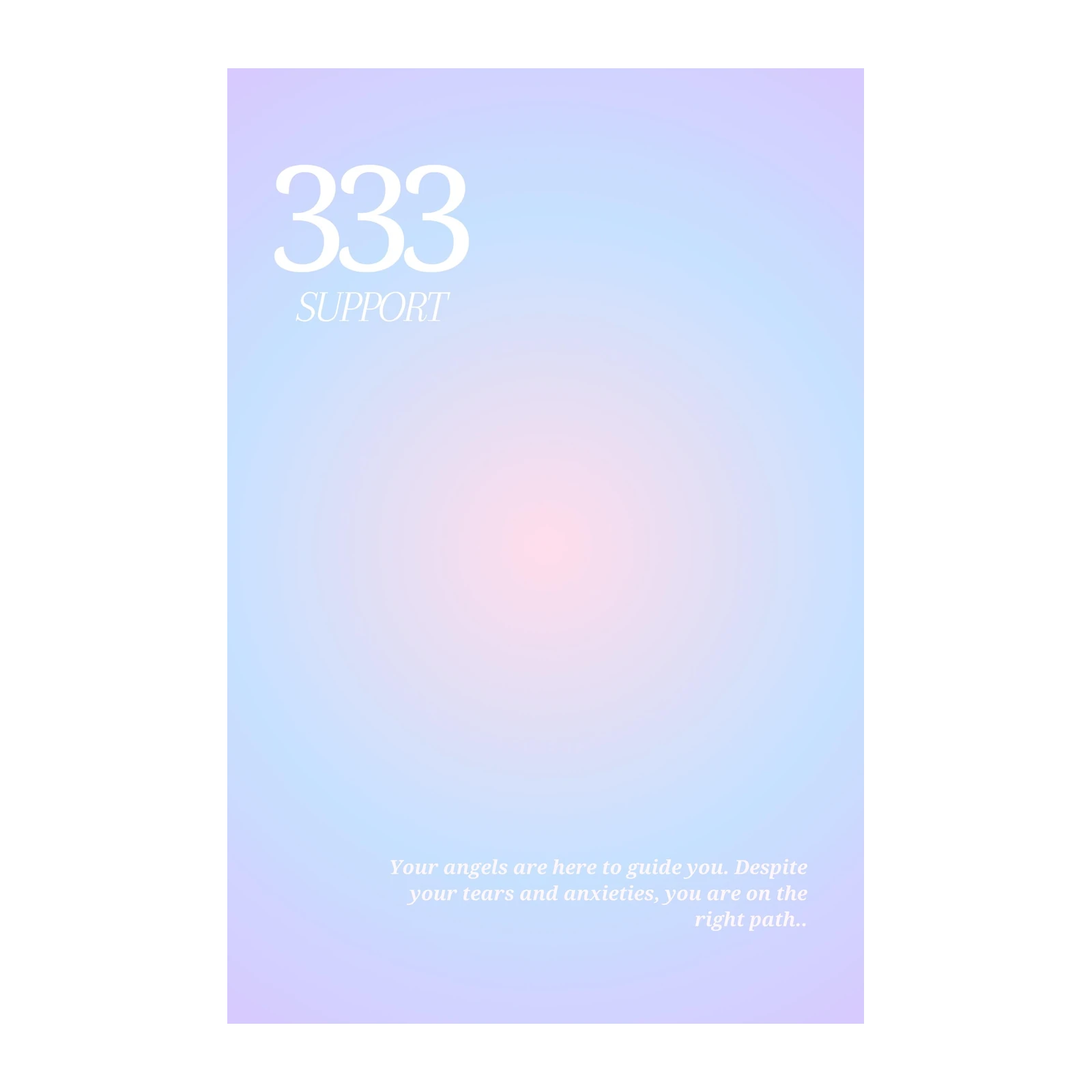 Angel Number 333 Support Wall Art