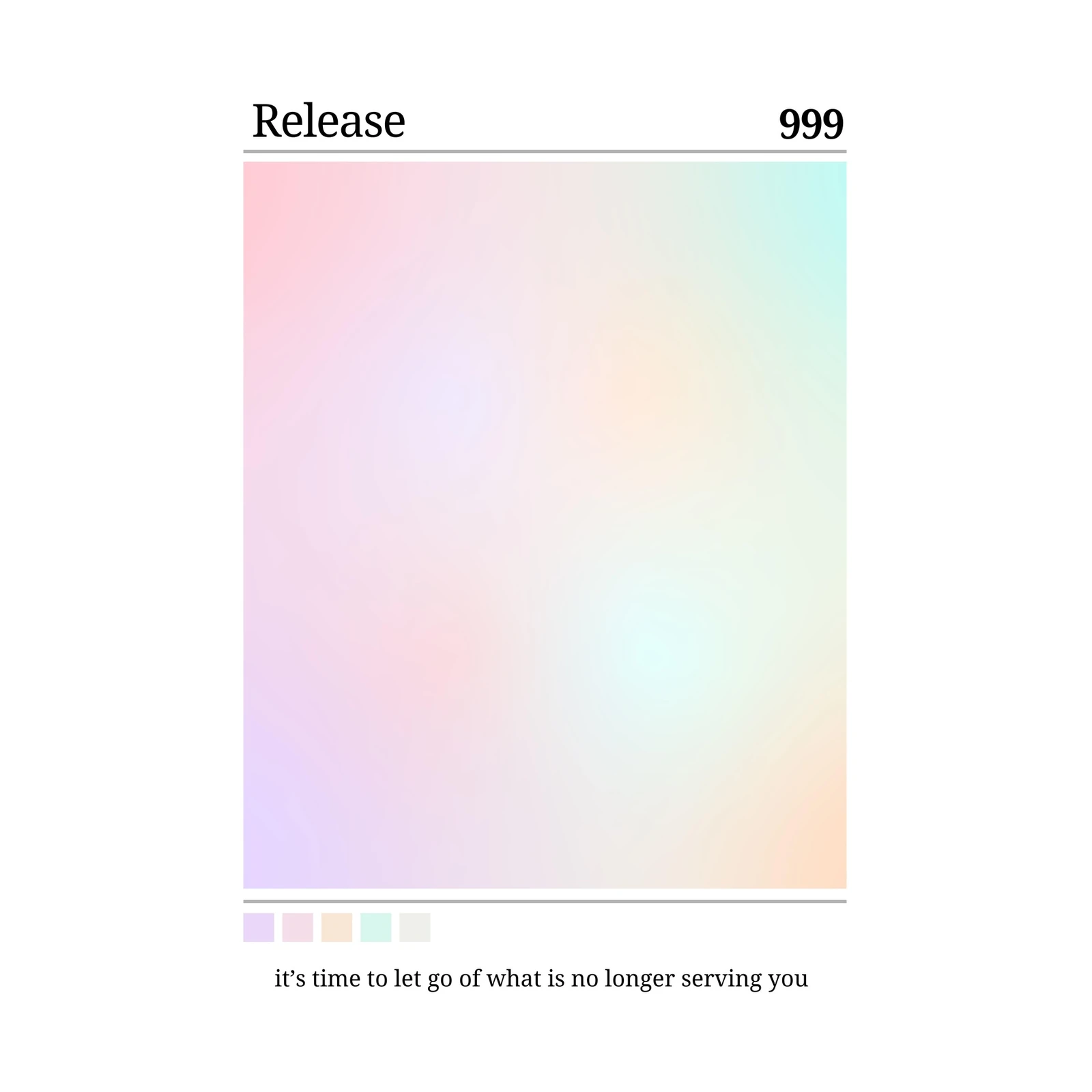 Abstract Pastel Gradient 'Release' Wall Art