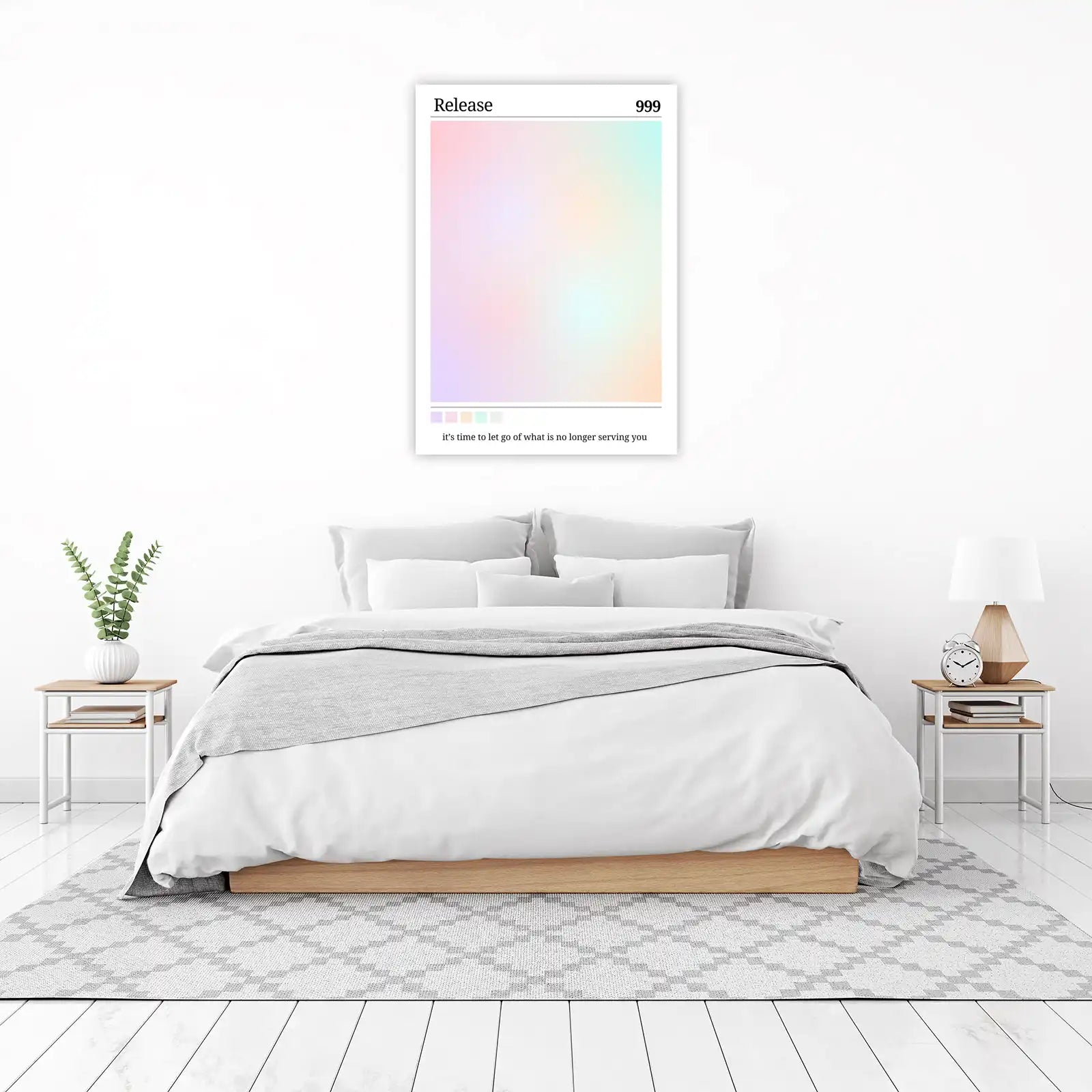 Abstract Pastel Gradient 'Release' Wall Art