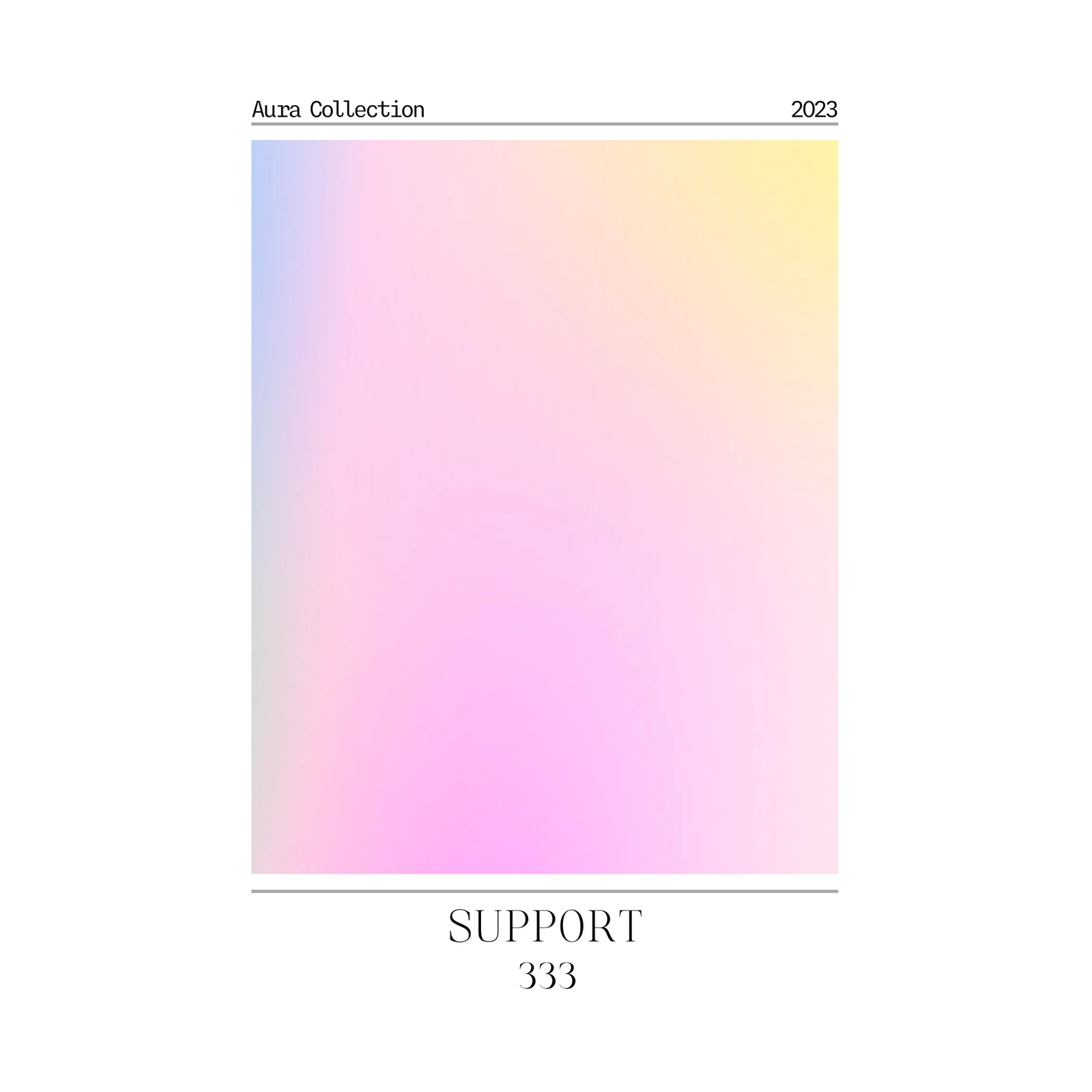 Soft Aura Gradient "Support" Wall Art
