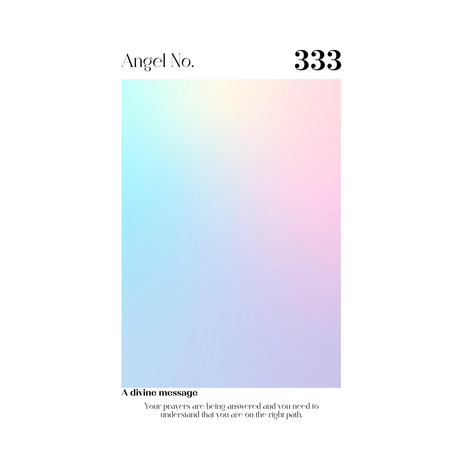 Angel Number 333 Aura Wall Art