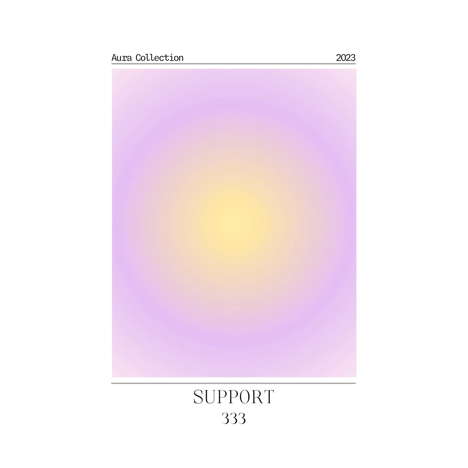 Aura Gradient "Support" Art Wall Art