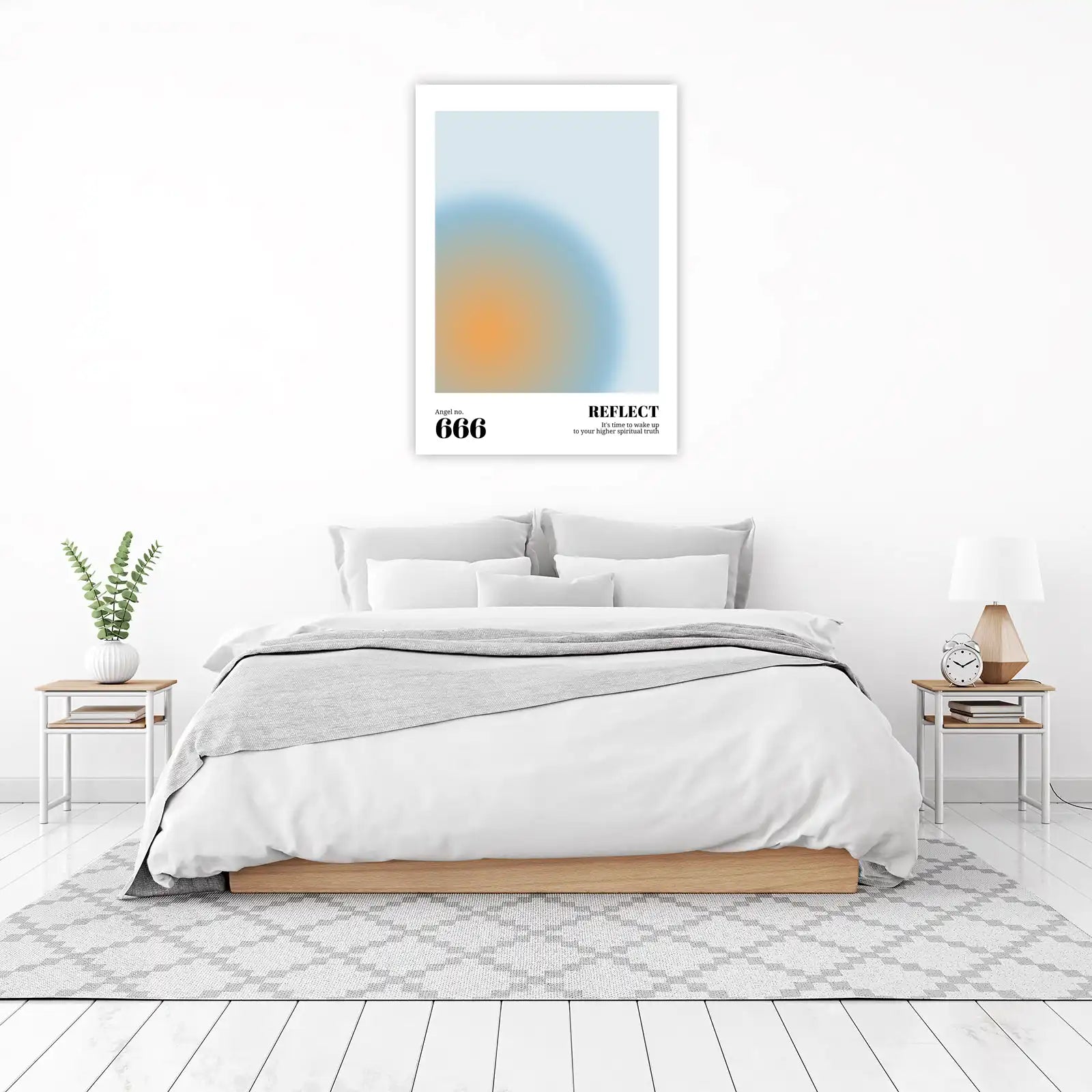 Angel Number 666 Reflect Aura Wall Art