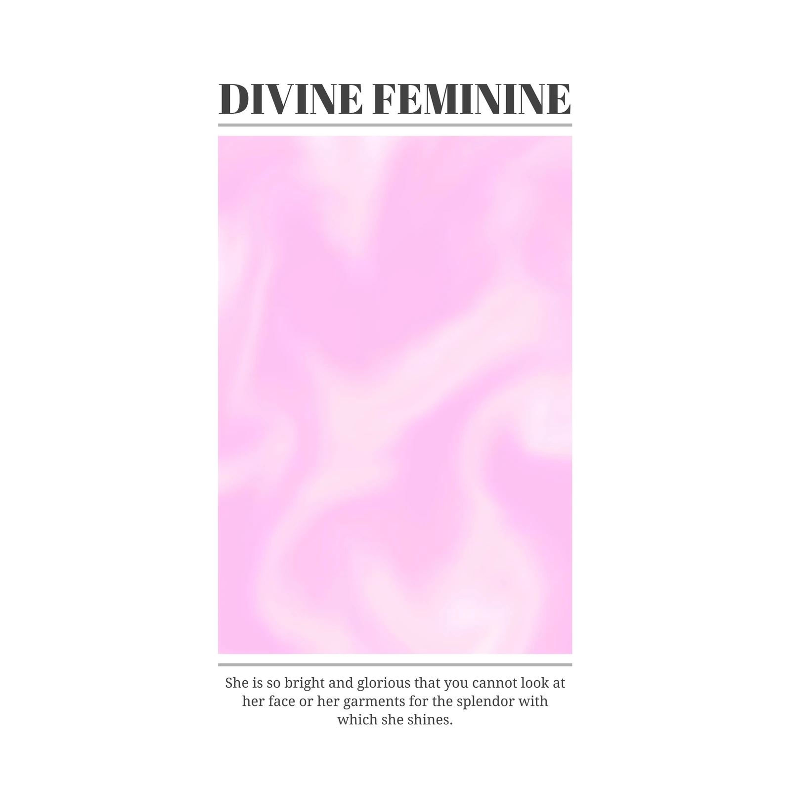 Divine Feminine Pink Swirl Wall Art