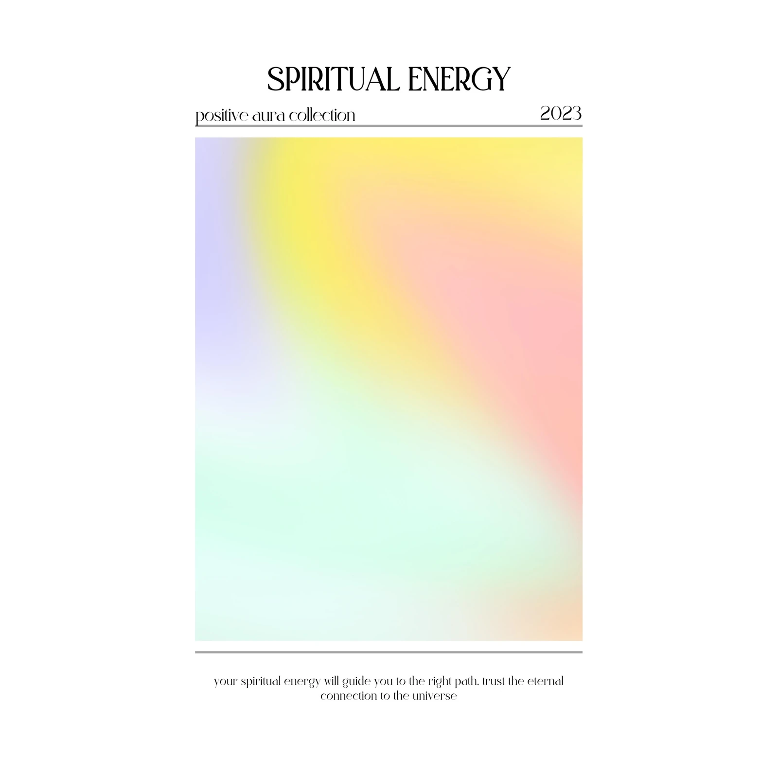 Spiritual Energy Aura Gradient Wall Art