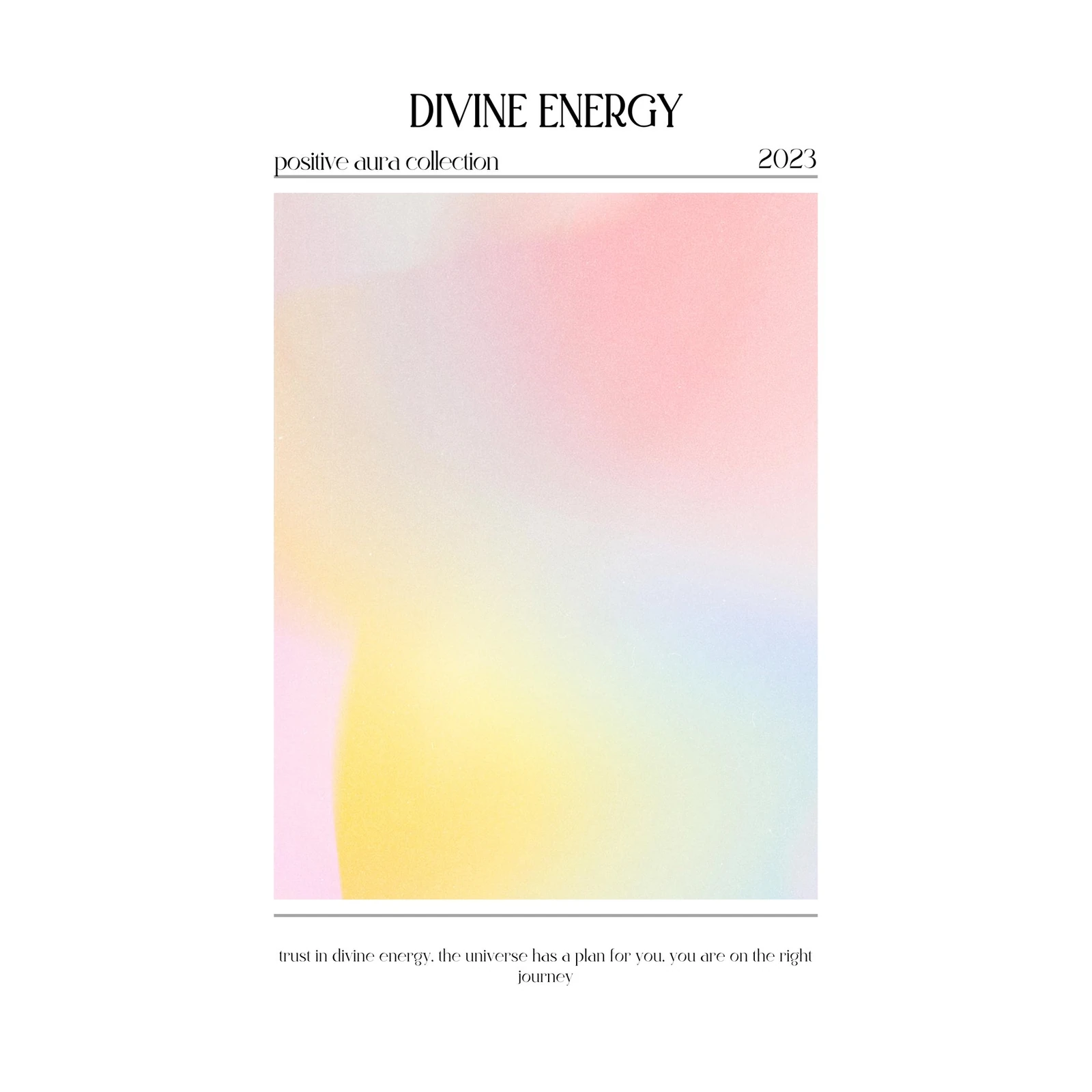Divine Energy Aura Gradient Wall Art