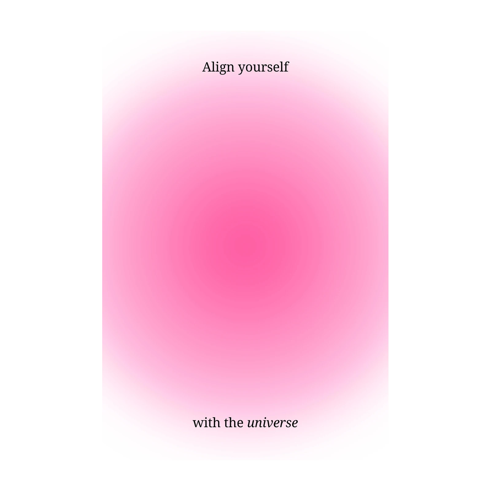 Align Yourself Gradient Pink Aura Wall Art