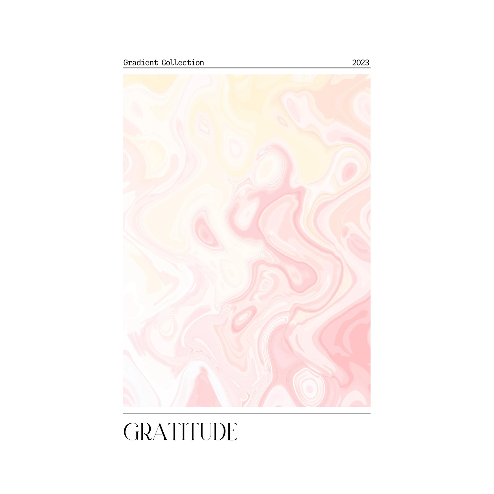 Soft Pink Swirl Gratitude Wall Art