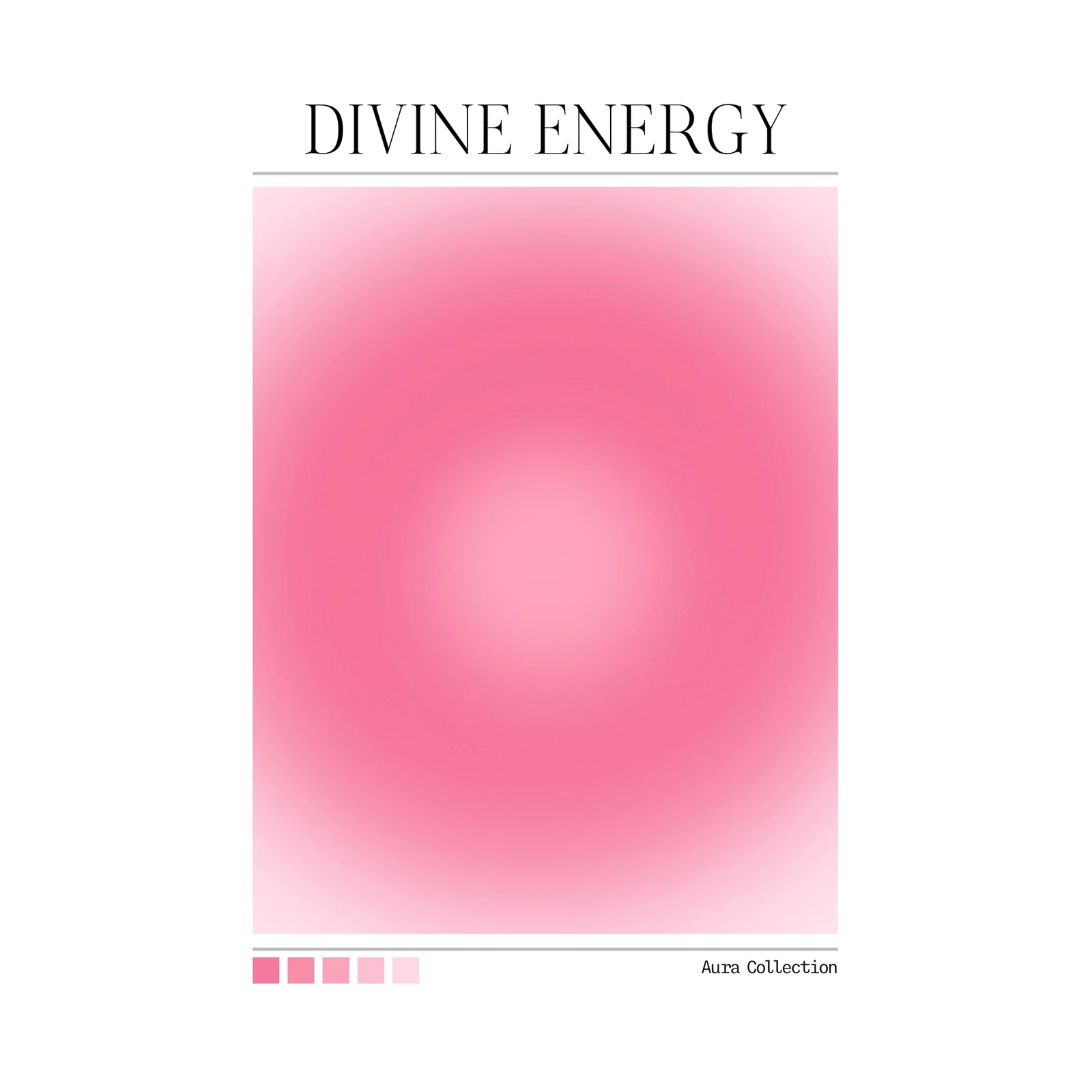Divine Energy Pink Aura Gradient Wall Art