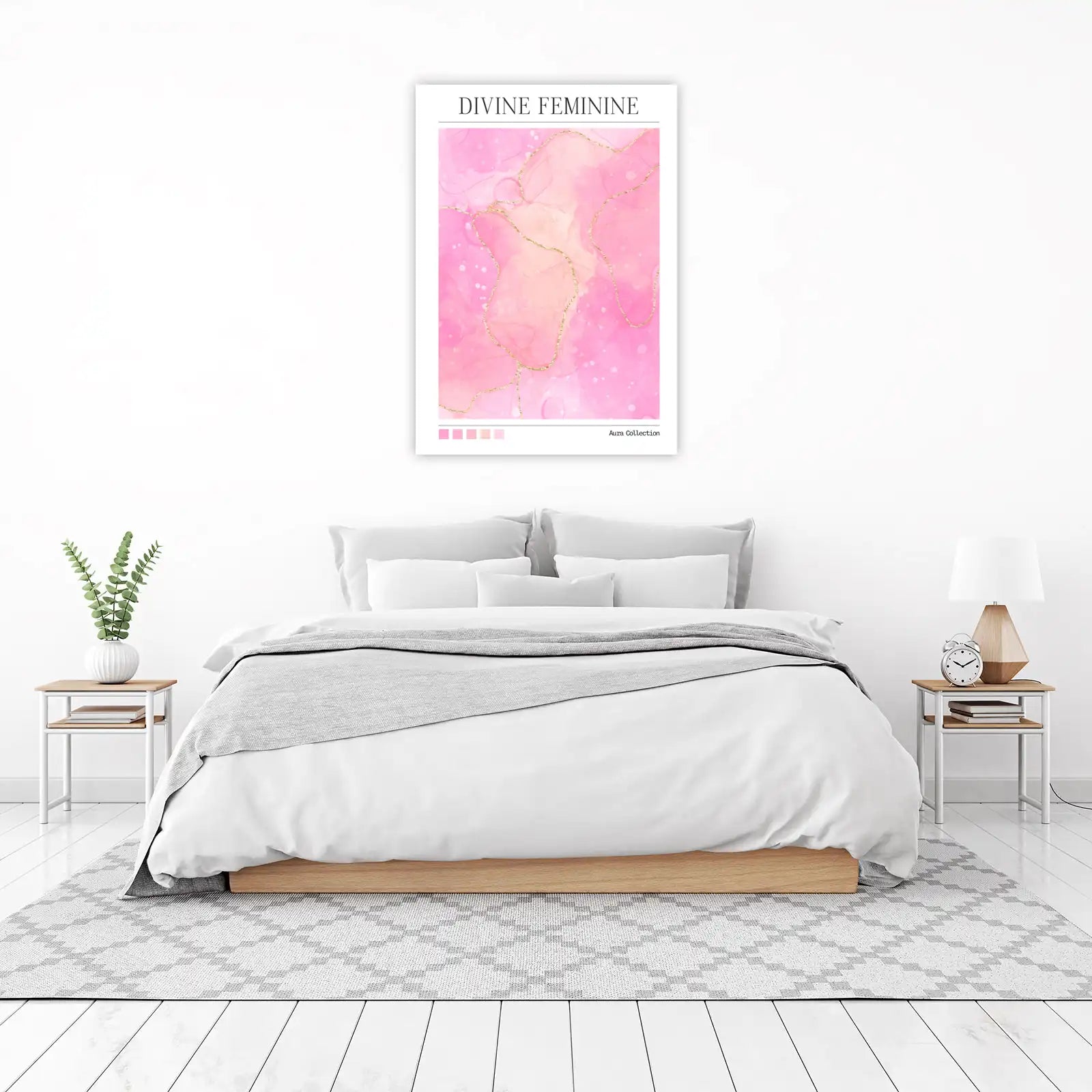 Divine Feminine Pink Gold Abstract Wall Art
