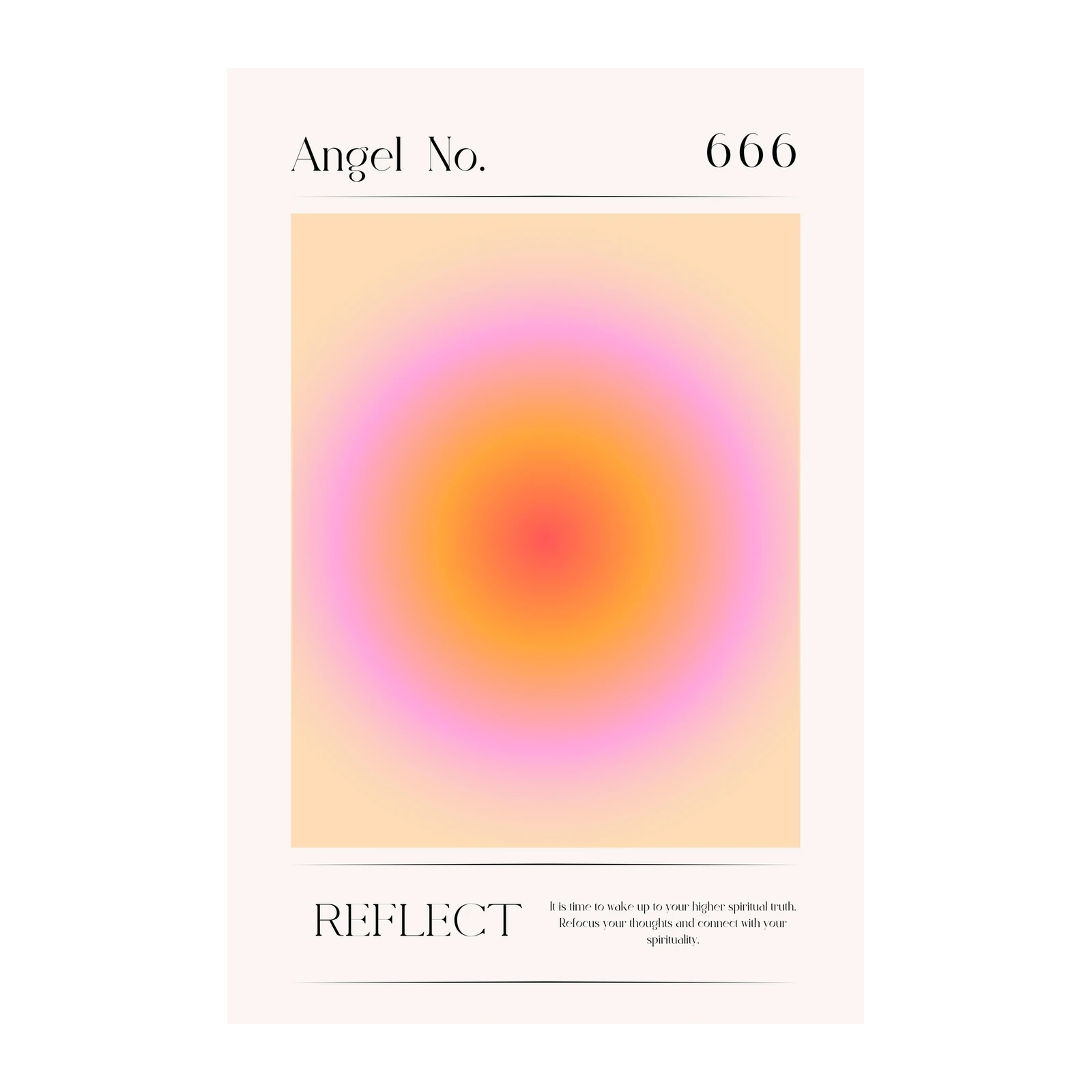 Angel Aura 666 Gradient Wall Art