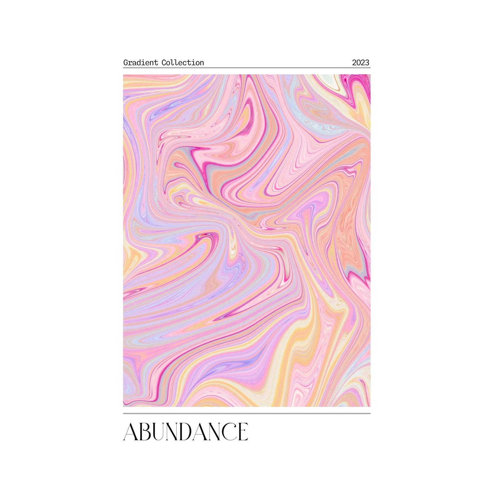 Abstract Pink Marble Fluid Art Wall Art