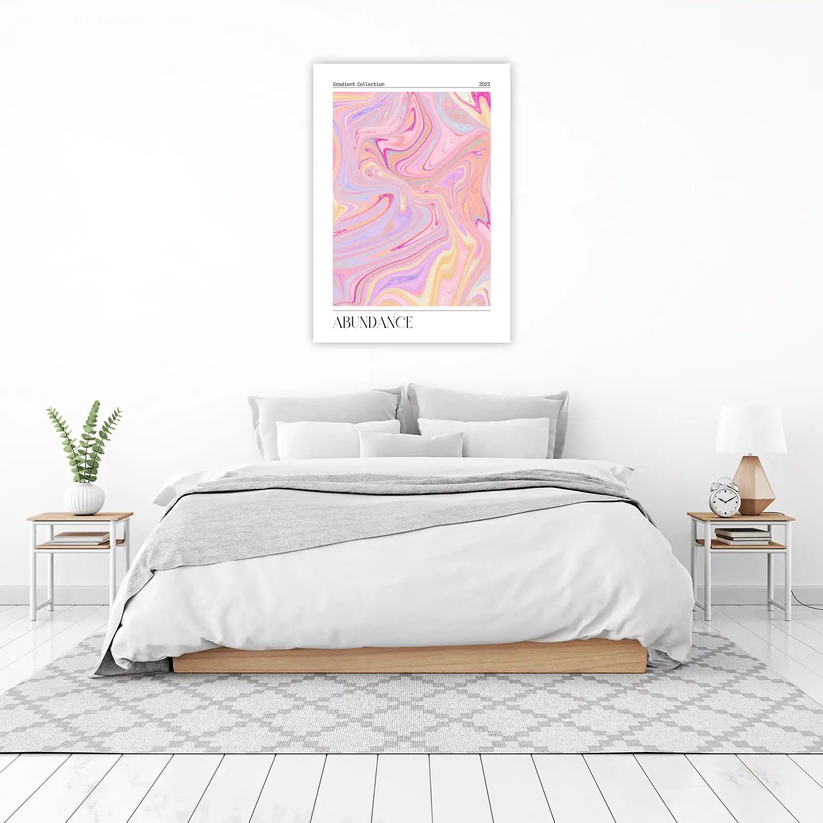 Abstract Pink Marble Fluid Art Wall Art