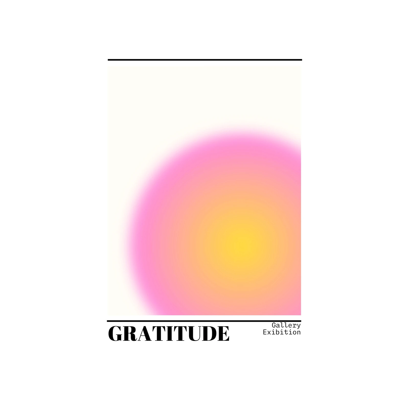 Gradient Aura Gratitude Wall Art