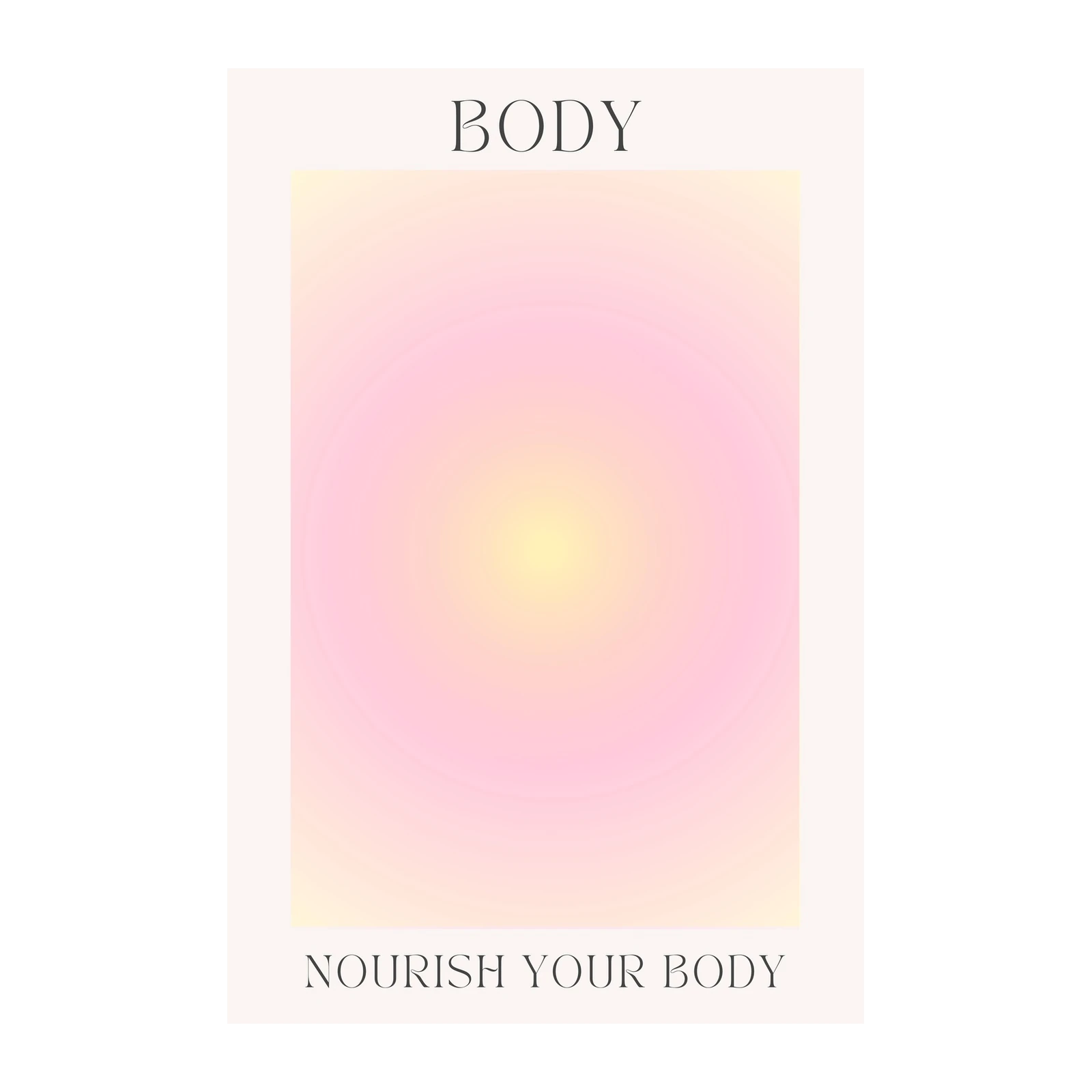 Nourish Your Body Aura Gradient Wall Art
