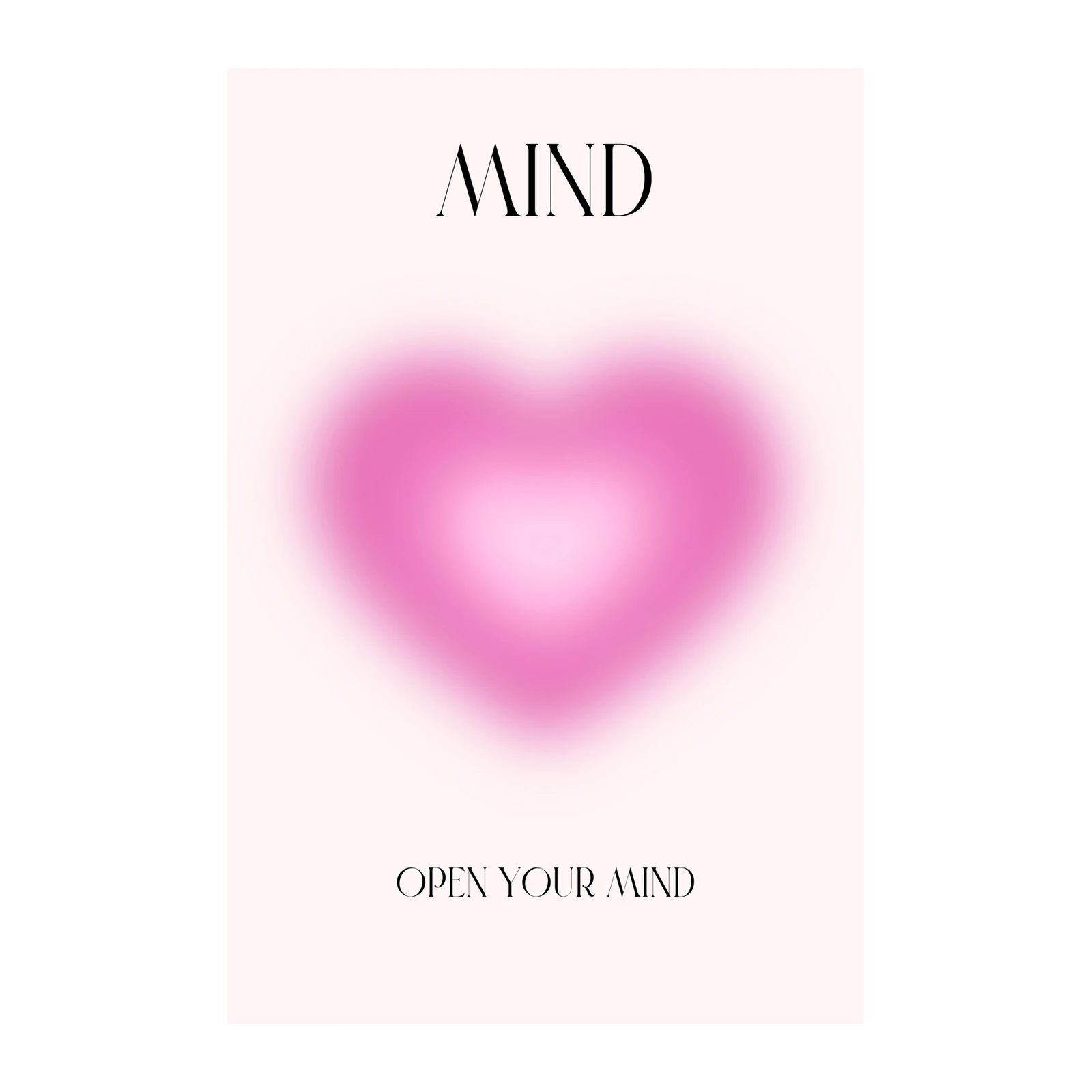 Pink Aura Heart "Mind" Wall Art