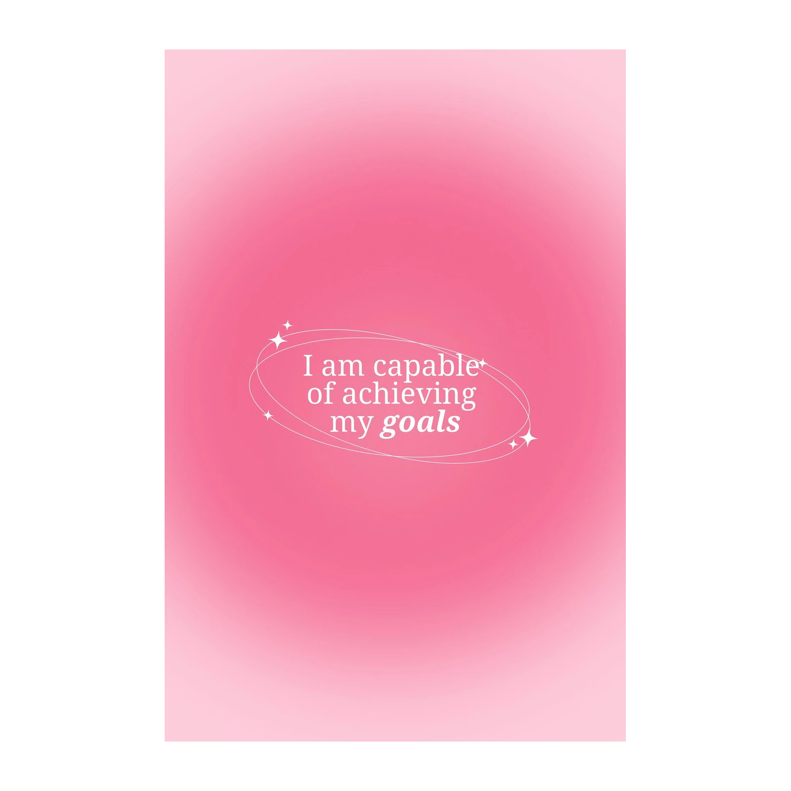 Affirmation for Goals Wall Art