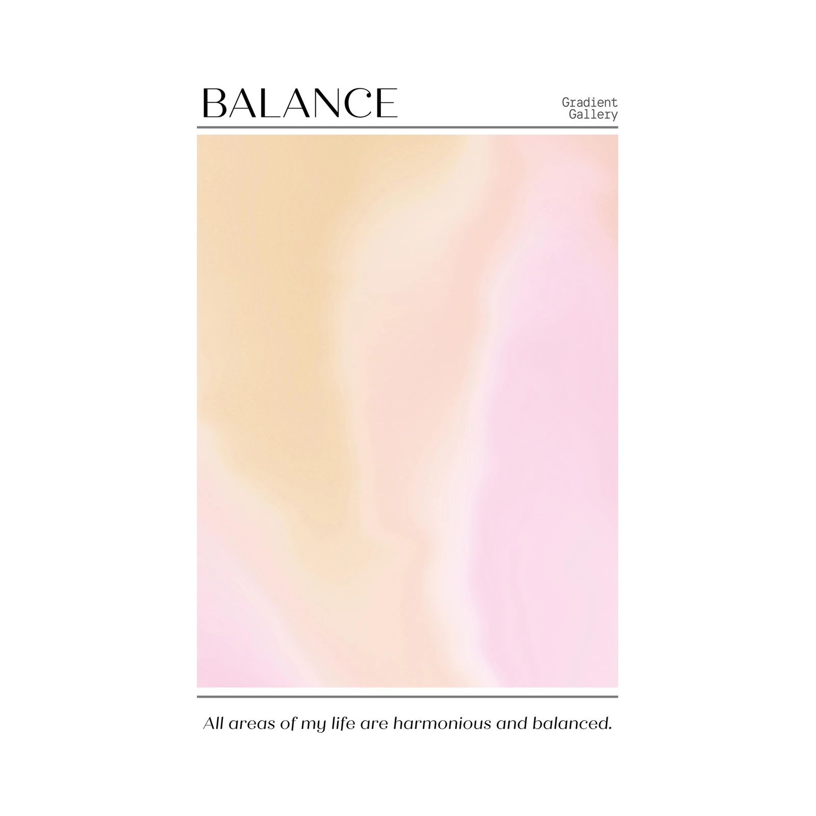 Serene Balance Gradient Wall Art