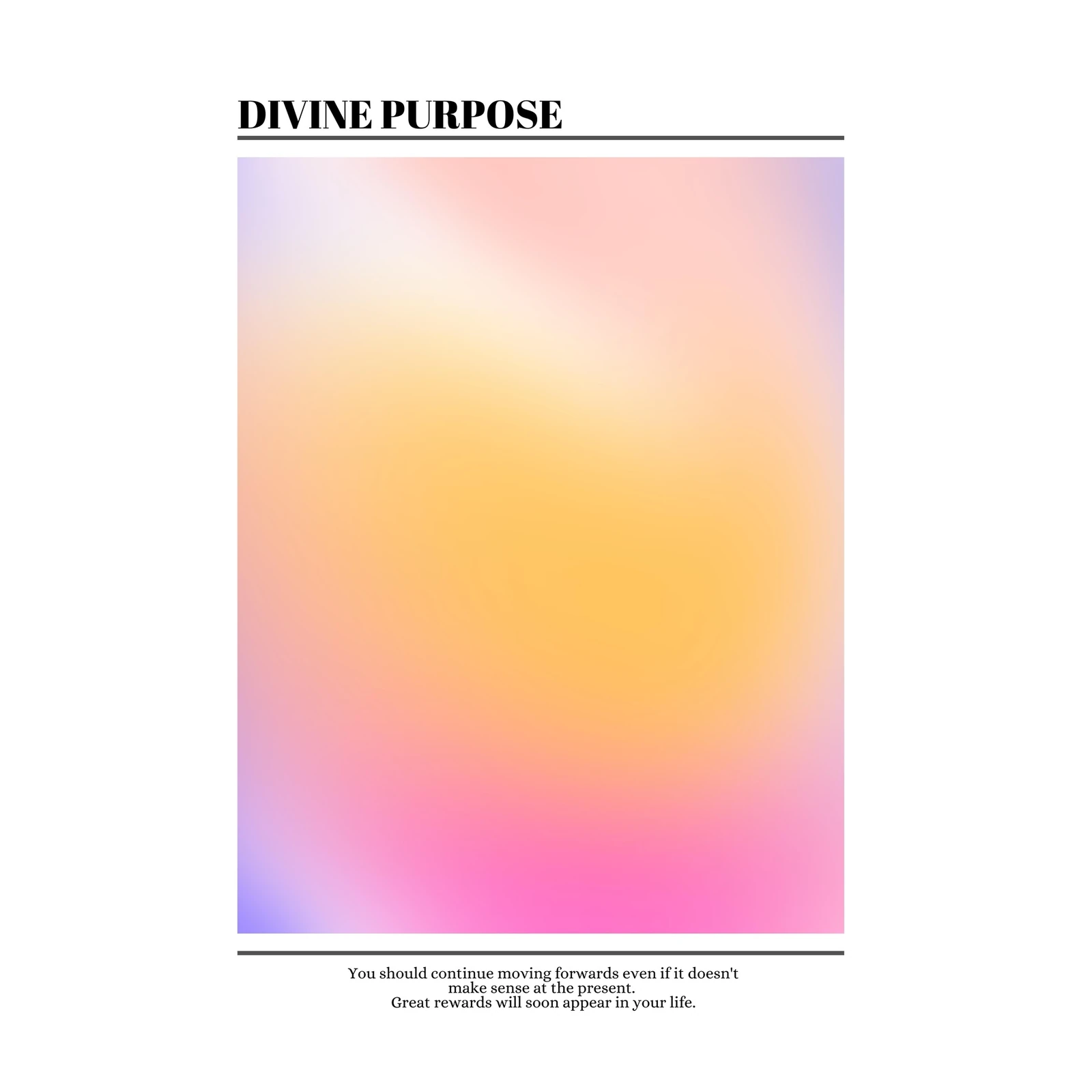 Divine Purpose Gradient Aura Wall Art