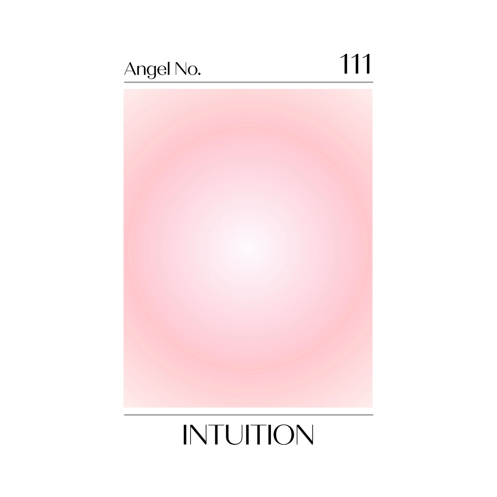 Angel Number 111 Intuition Aura Wall Art