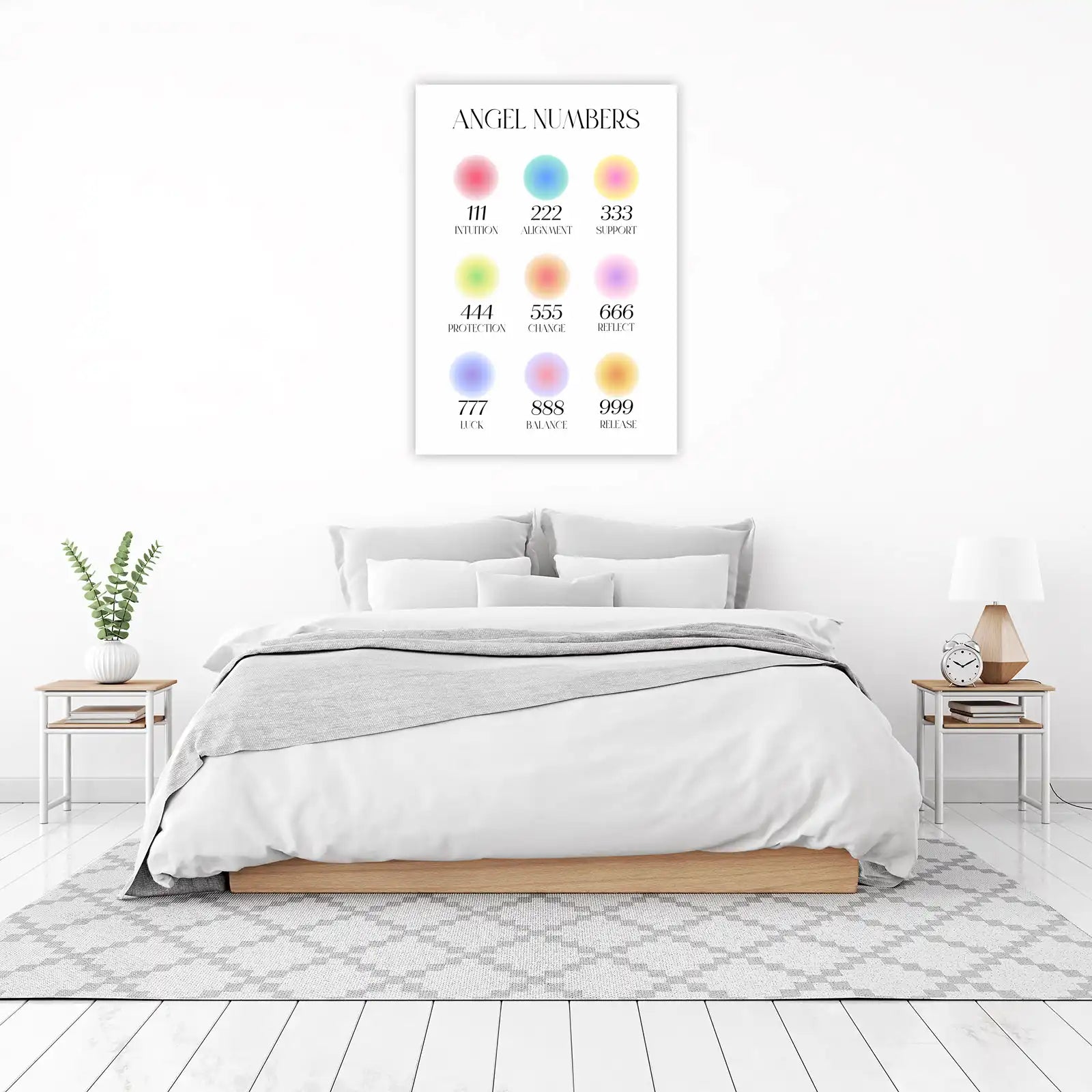 Spiritual Angel Numbers Aura Gradient Wall Art