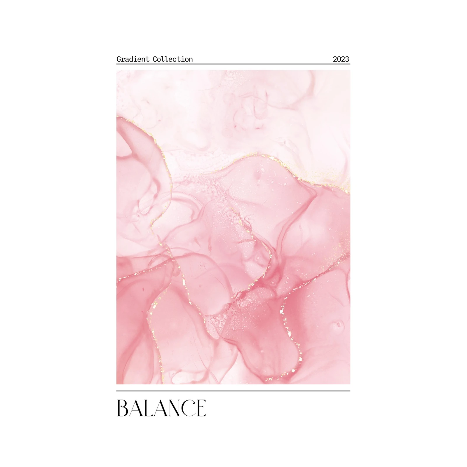 Blush Pink & Gold Abstract "Balance" Wall Art