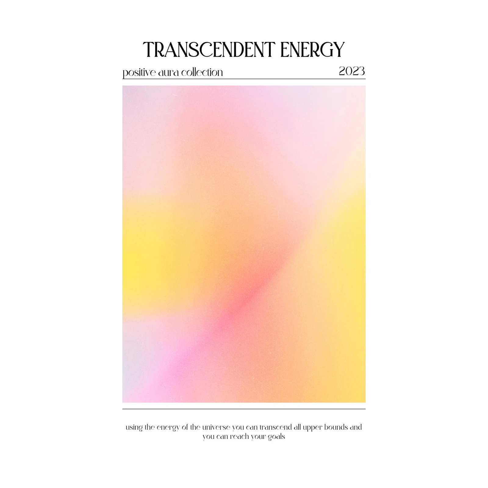 Positive Aura Gradient Wall Art for Uplifting Spaces