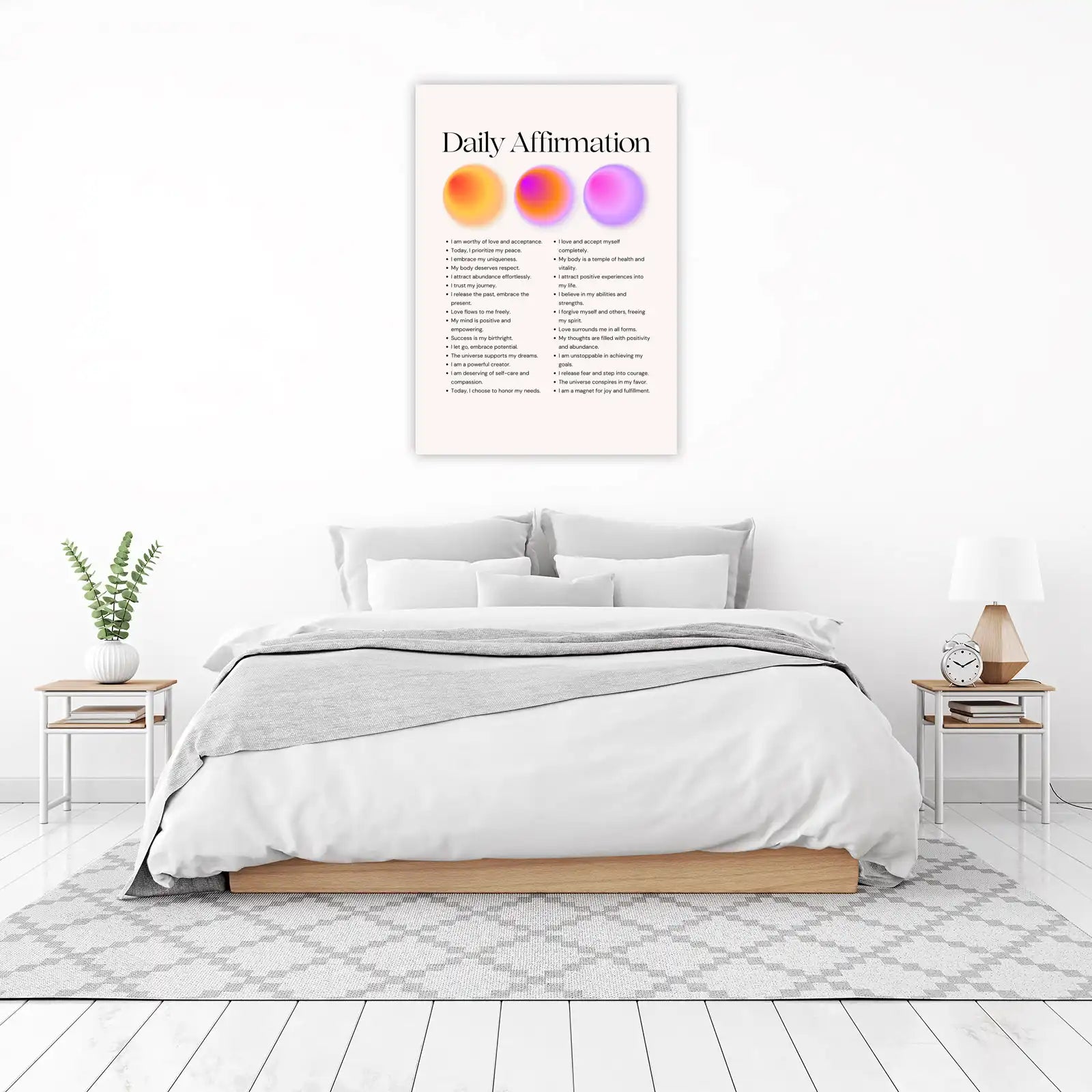 Daily Affirmation Aura Gradient Wall Art