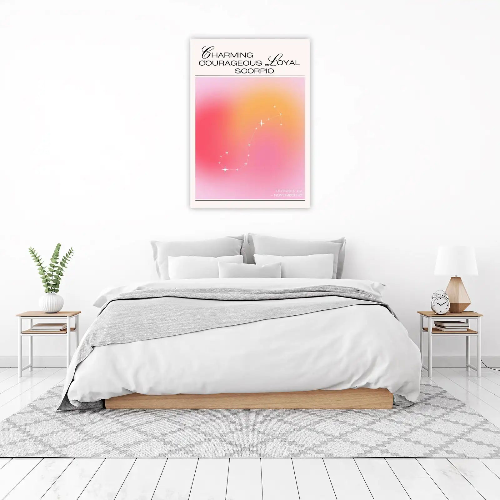 Charming Scorpio Constellation Gradient Wall Art
