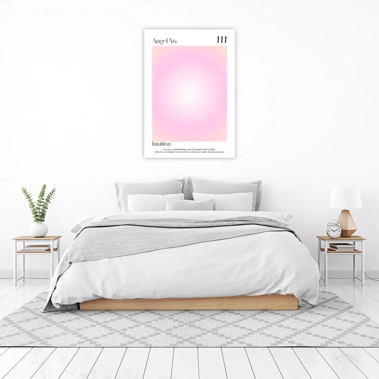 Spiritual Aura Gradient Pink Intuition Wall Art