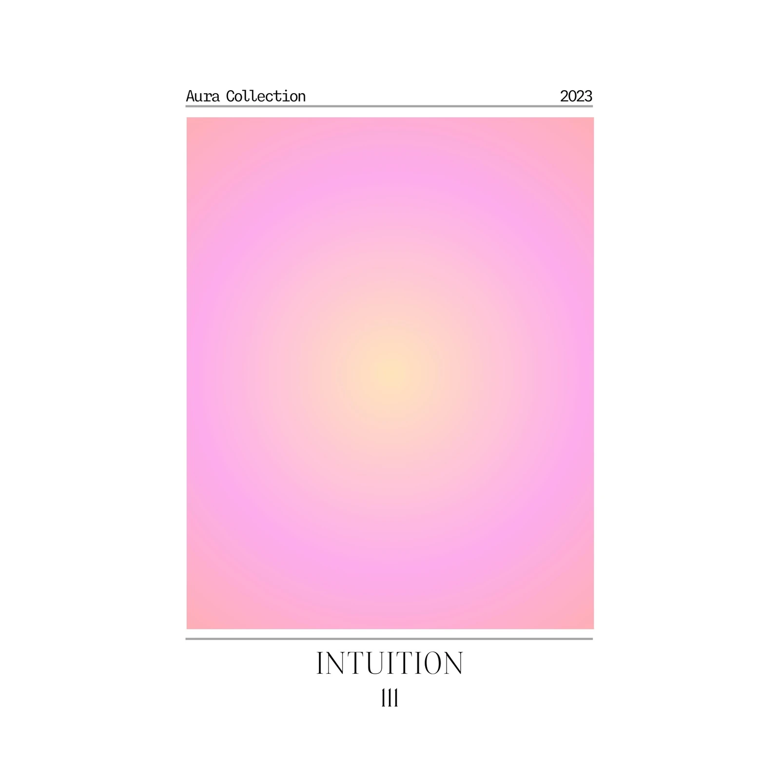 Intuition Aura Gradient Pink Yellow Wall Art
