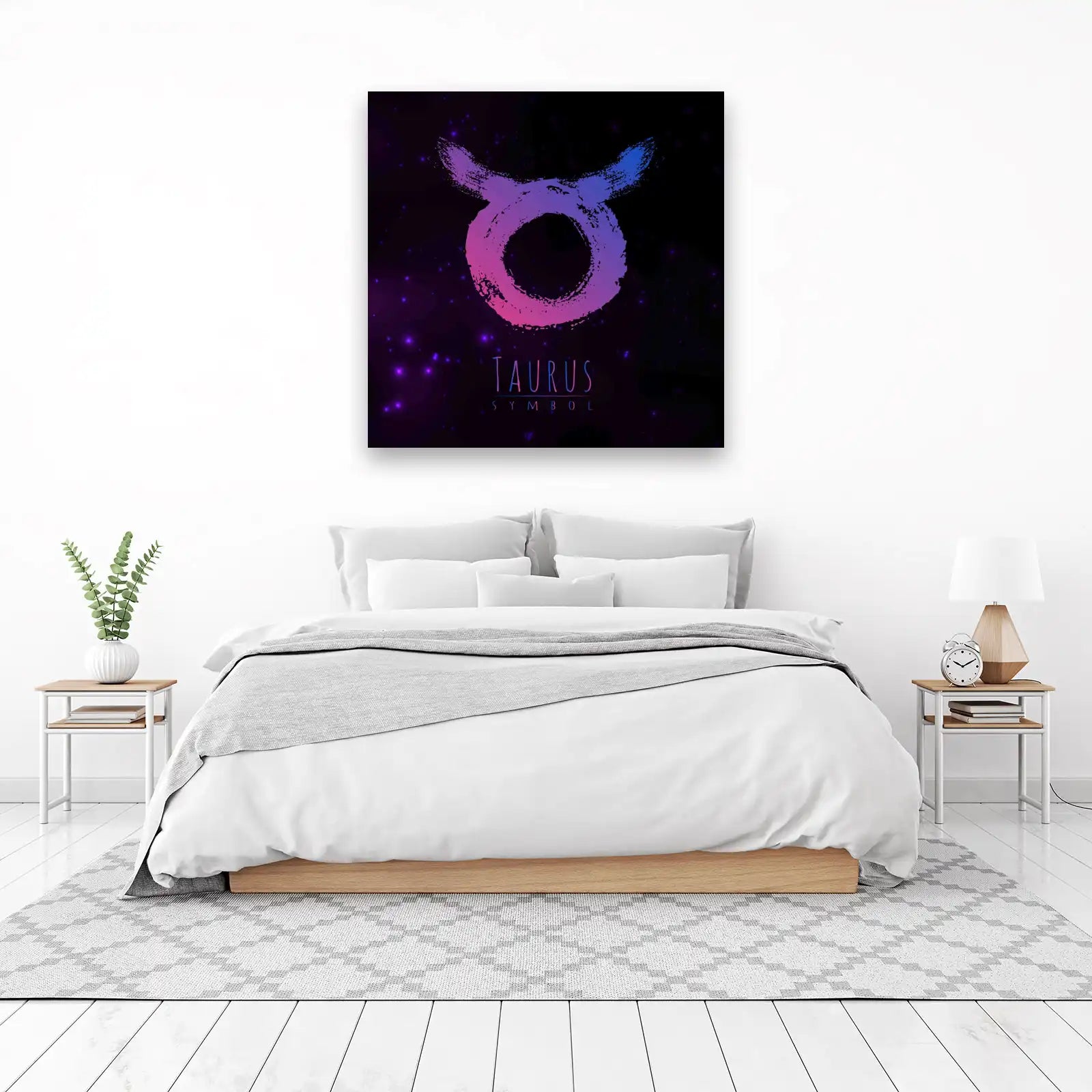 Gradient Taurus Symbol Zen Art Wall Art