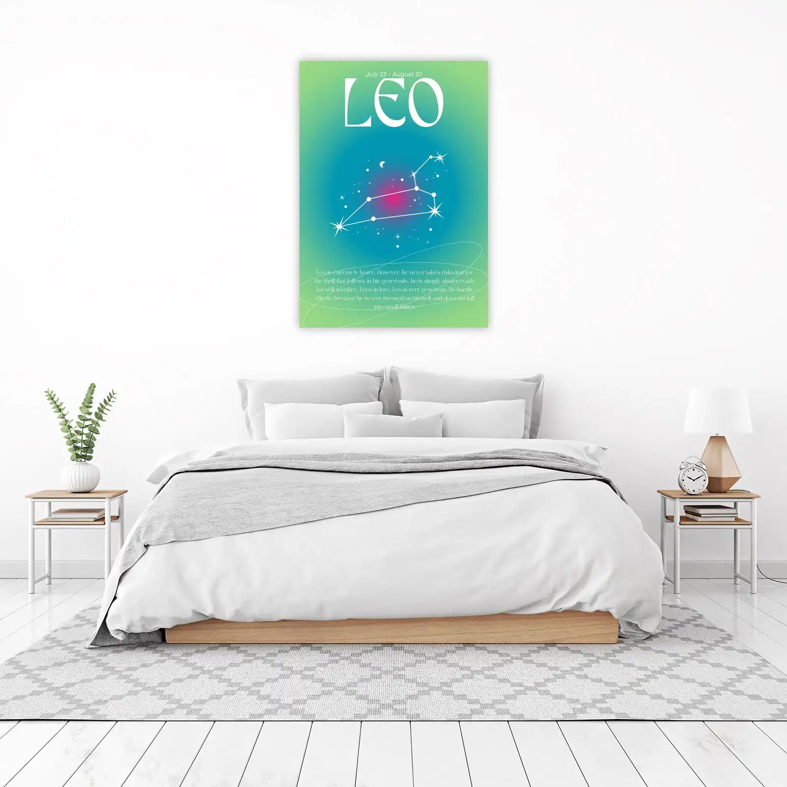 Leo Zodiac Constellation Wall Art - Astrology Decor
